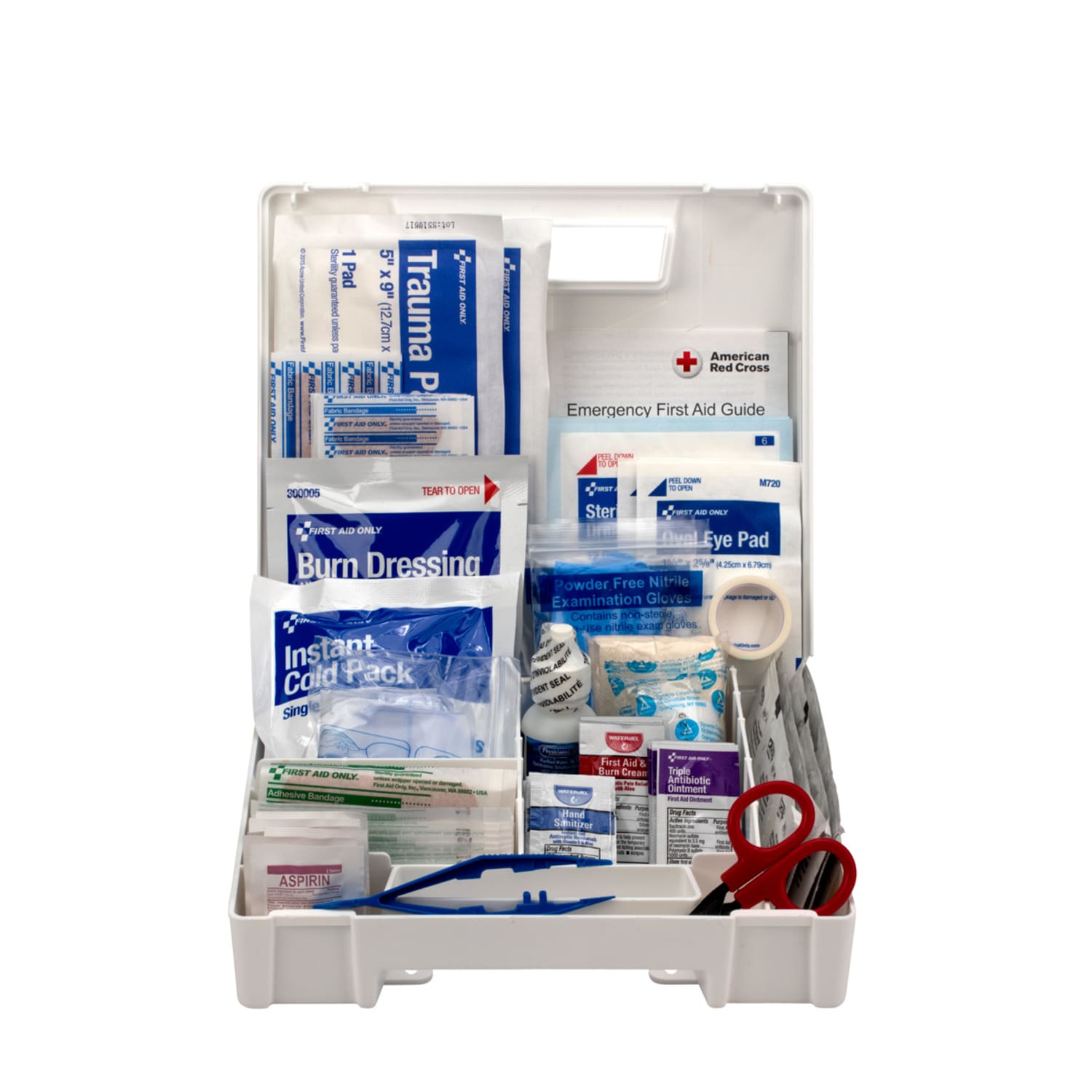 First Aid Only 25-Person Bulk Plastic First Aid Kit - ANSI Compliant - 141 x Piece(s) For 25 x Individual(s) - 1 Each - Image 3