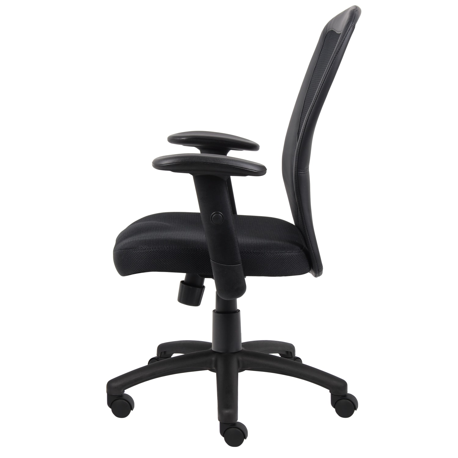 Boss Office Products Budget Mesh Task Chair, With Padded Arms, Black - Image 4