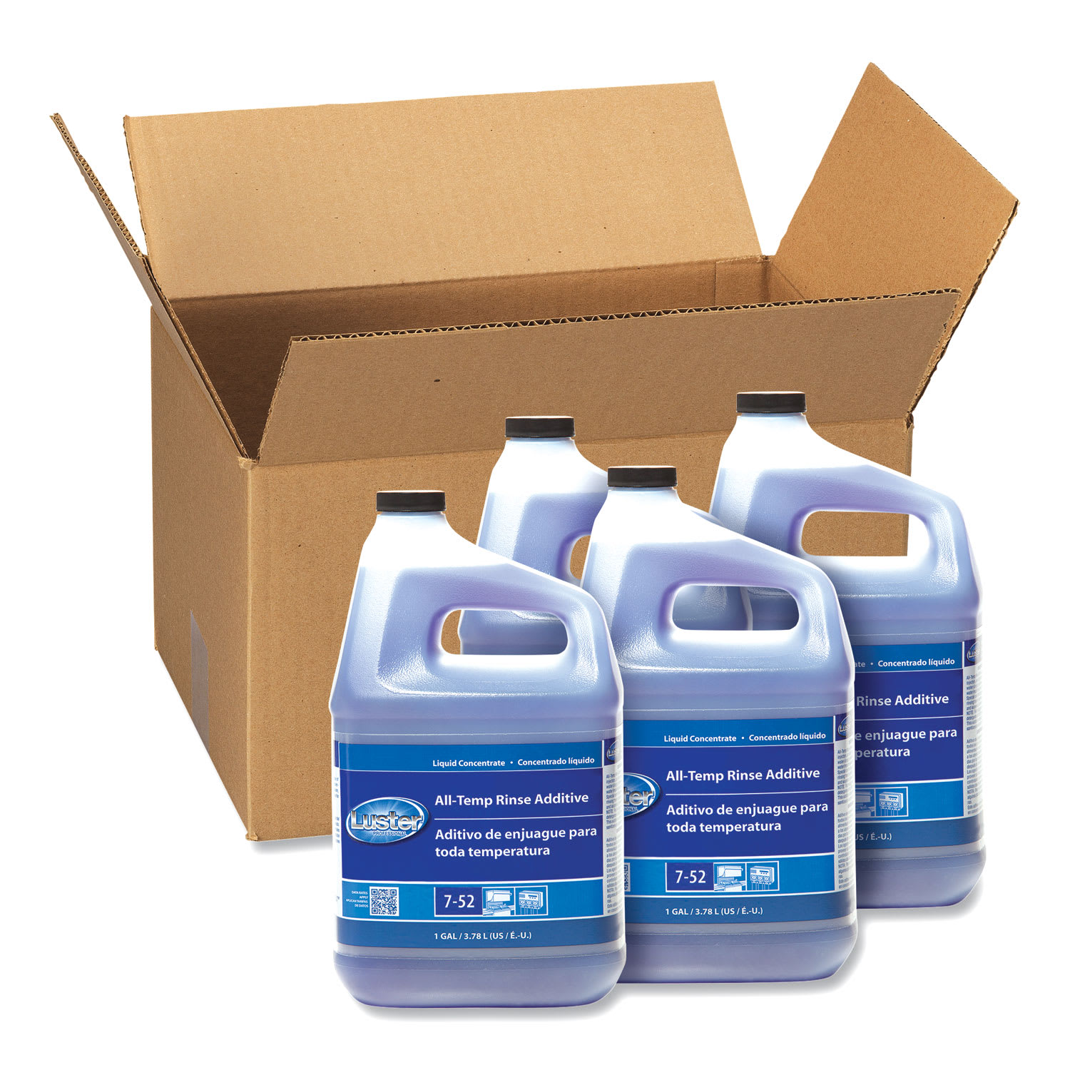 Luster Professional All-Temp Rinse Additive, Liquid, 1 gal, 4/Carton - Image 3