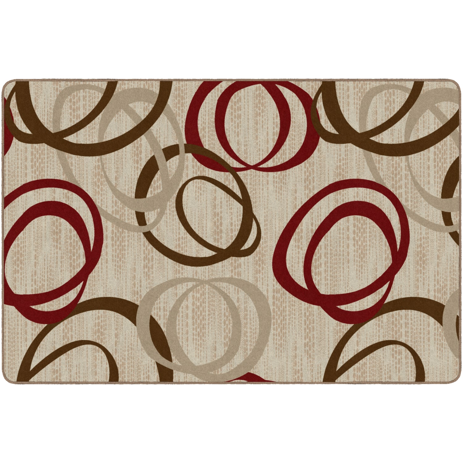 Flagship Carpets Printed Rug, Duo, 6ftH x 9ftW, Pearl