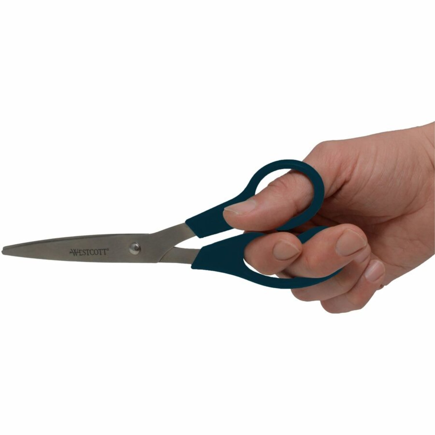 Westcott All Purpose 8in Scissors - 3.50in Cutting Length - 8in Overall Length - Left/Right - Stainless Steel - Pointed Tip - Black - 1 Each - Image 5