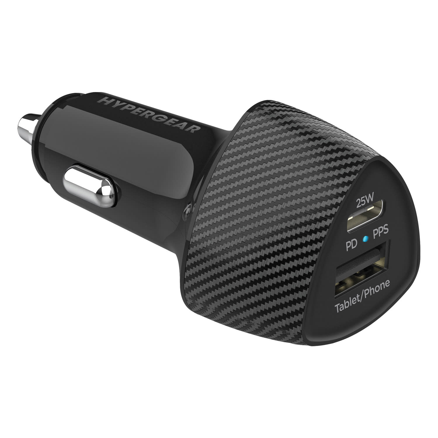 HyperGear SpeedBoost PD Dual-Output Car Charger For iPhone And Android, Black, HPL15619