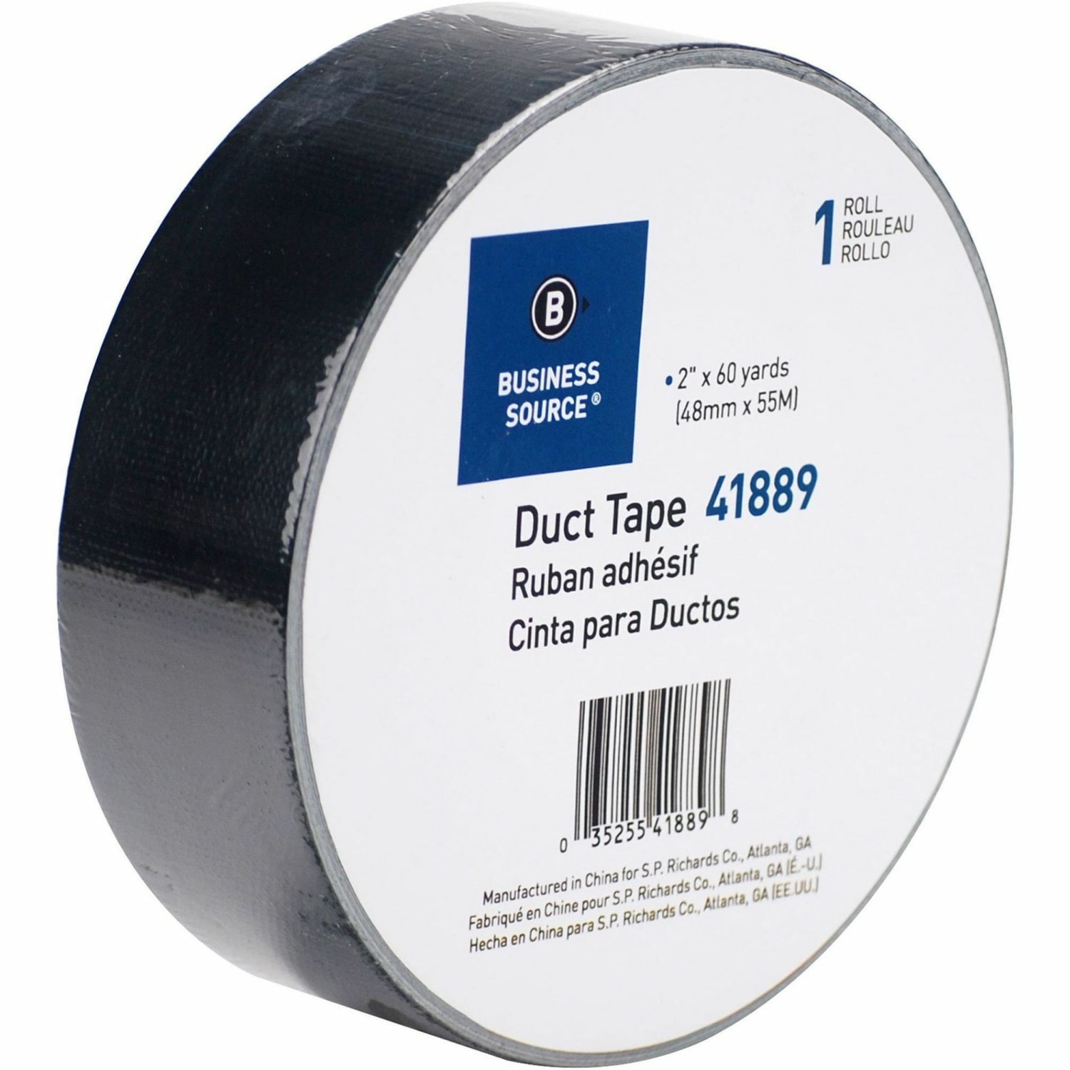 Business Source General-purpose Duct Tape - 60 yd Length x 2in Width x 9 mil Thickness - Black - For Indoor, Outdoor, General Purpose, Wrapping, Sealing - 1 Roll - Image 4