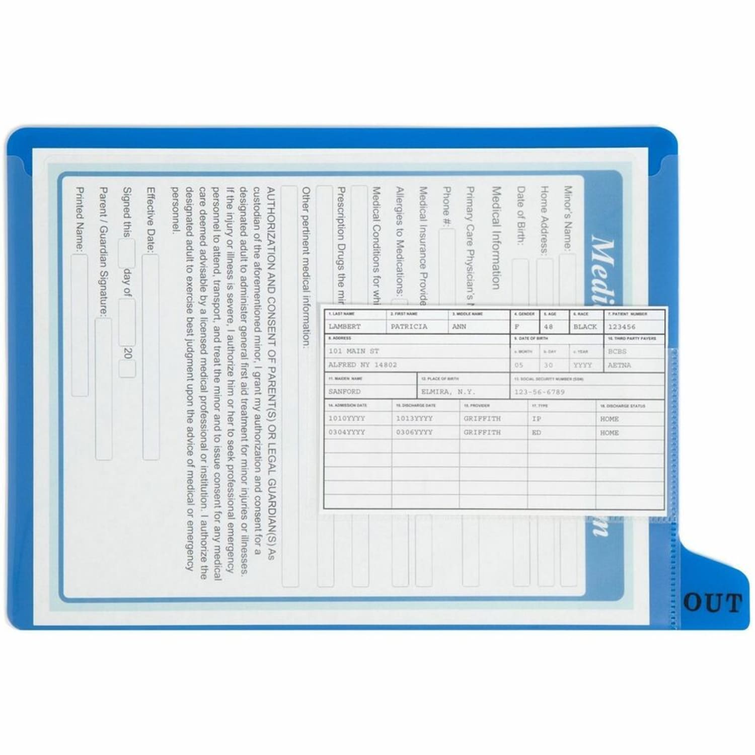 Smead Durable Poly End-Tab Out Guides, Letter Size, Blue, Pack Of 25 - Image 4
