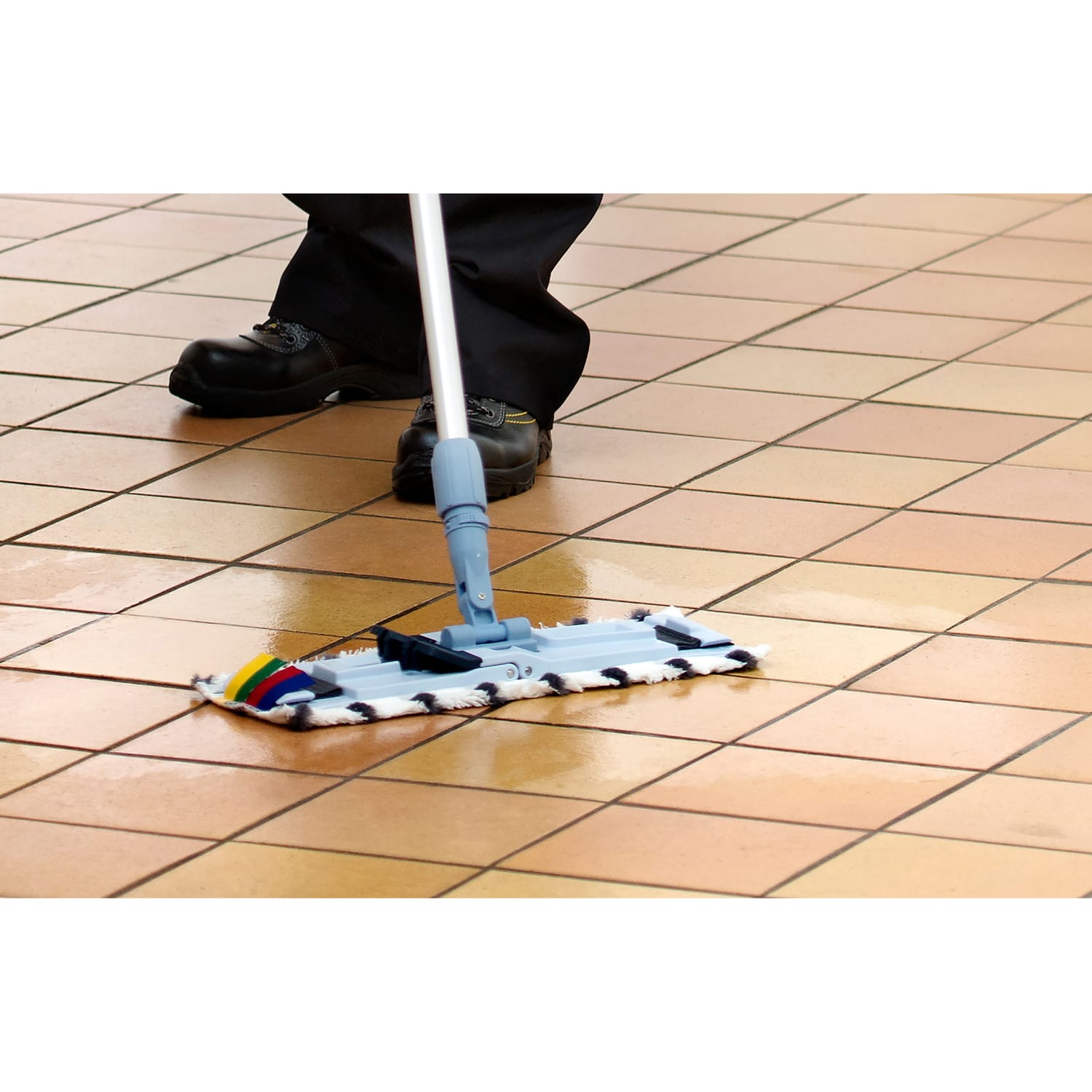 Vileda Professional UltraSpeed MicroPlus Microfiber Mop Pad, 16in, White/Gray - Image 3