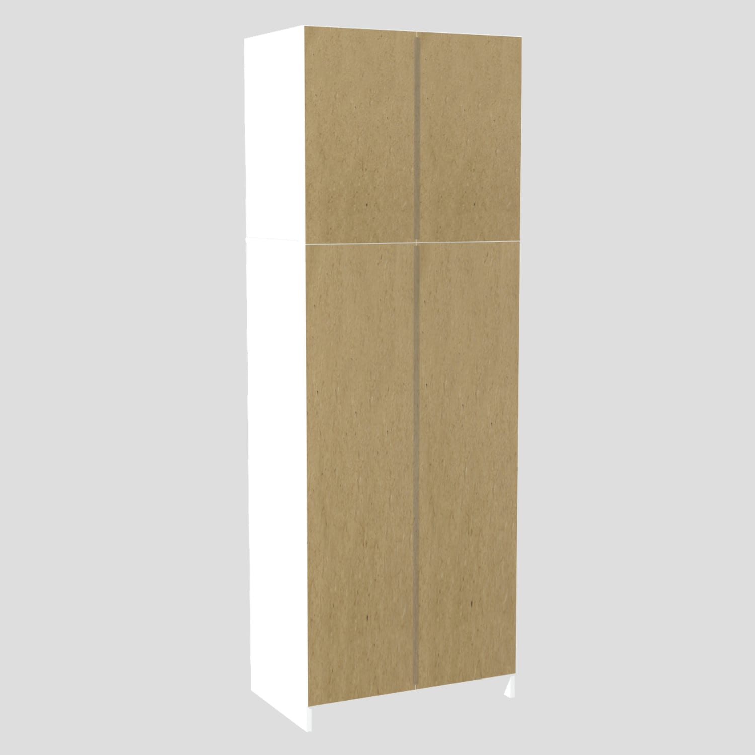 Inval 67inH Kitchen Storage Cabinet With 4 Doors, White/Vienes Oak - Image 6
