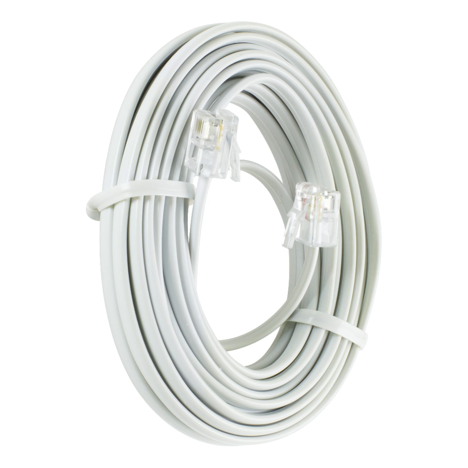 Power Gear Phone Line Cord, 25ft, White, 76119999 - Image 4