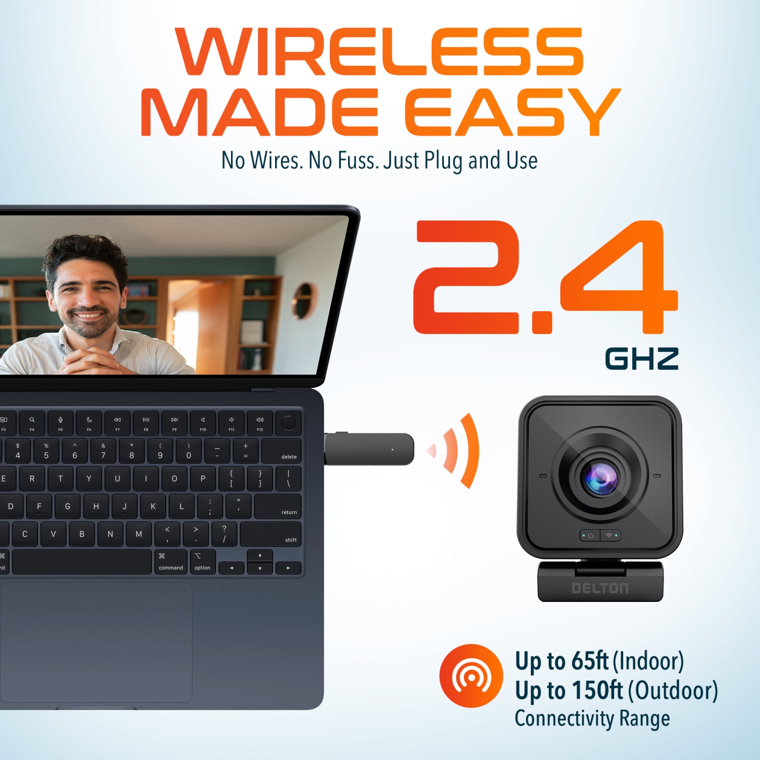 Delton C50 1080p HD Webcam, Black, Total Qty 1 - Image 4