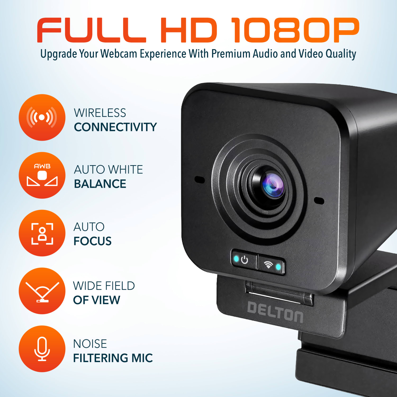 Delton C50 1080p HD Webcam, Black, Total Qty 1 - Image 5