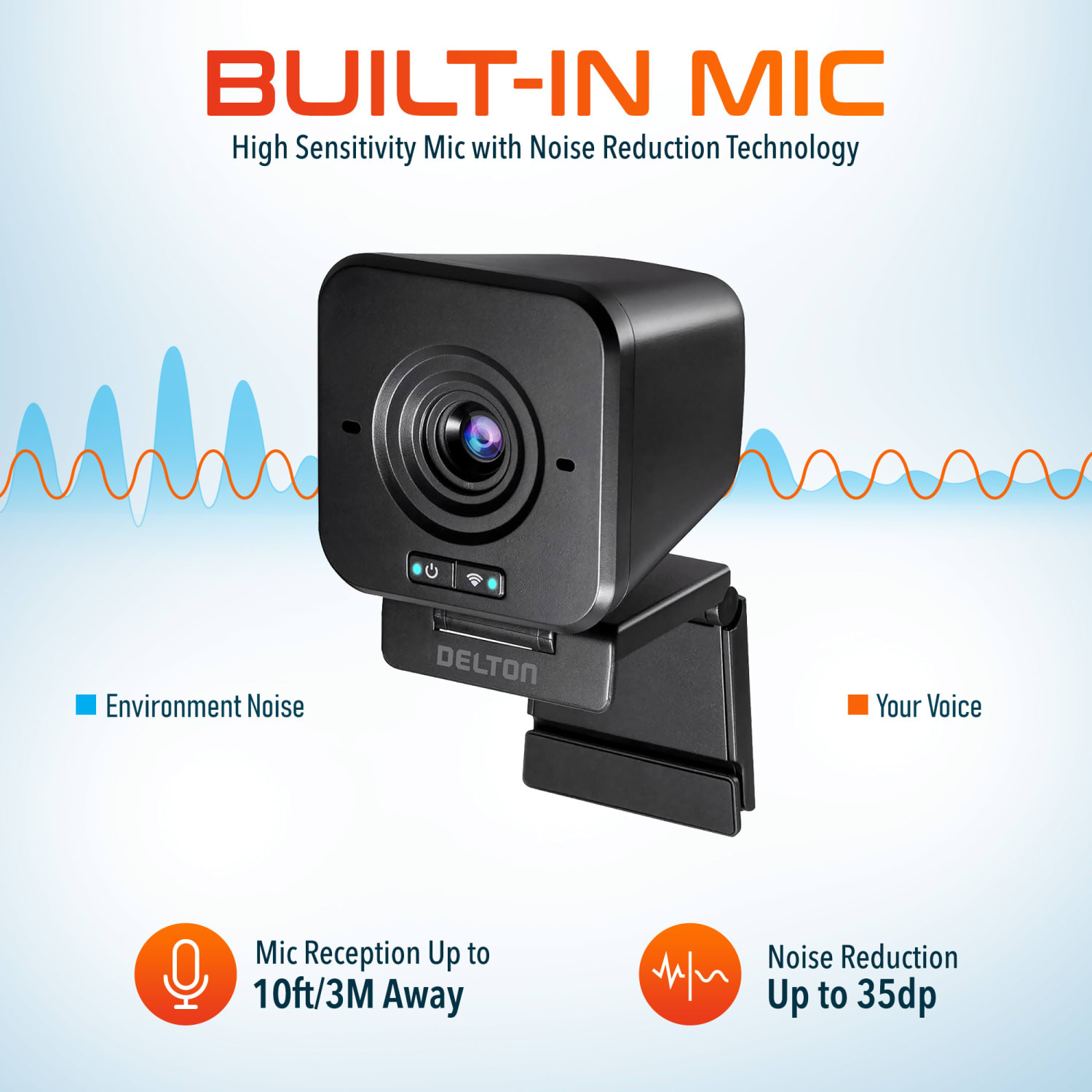 Delton C50 1080p HD Webcam, Black, Total Qty 1 - Image 6