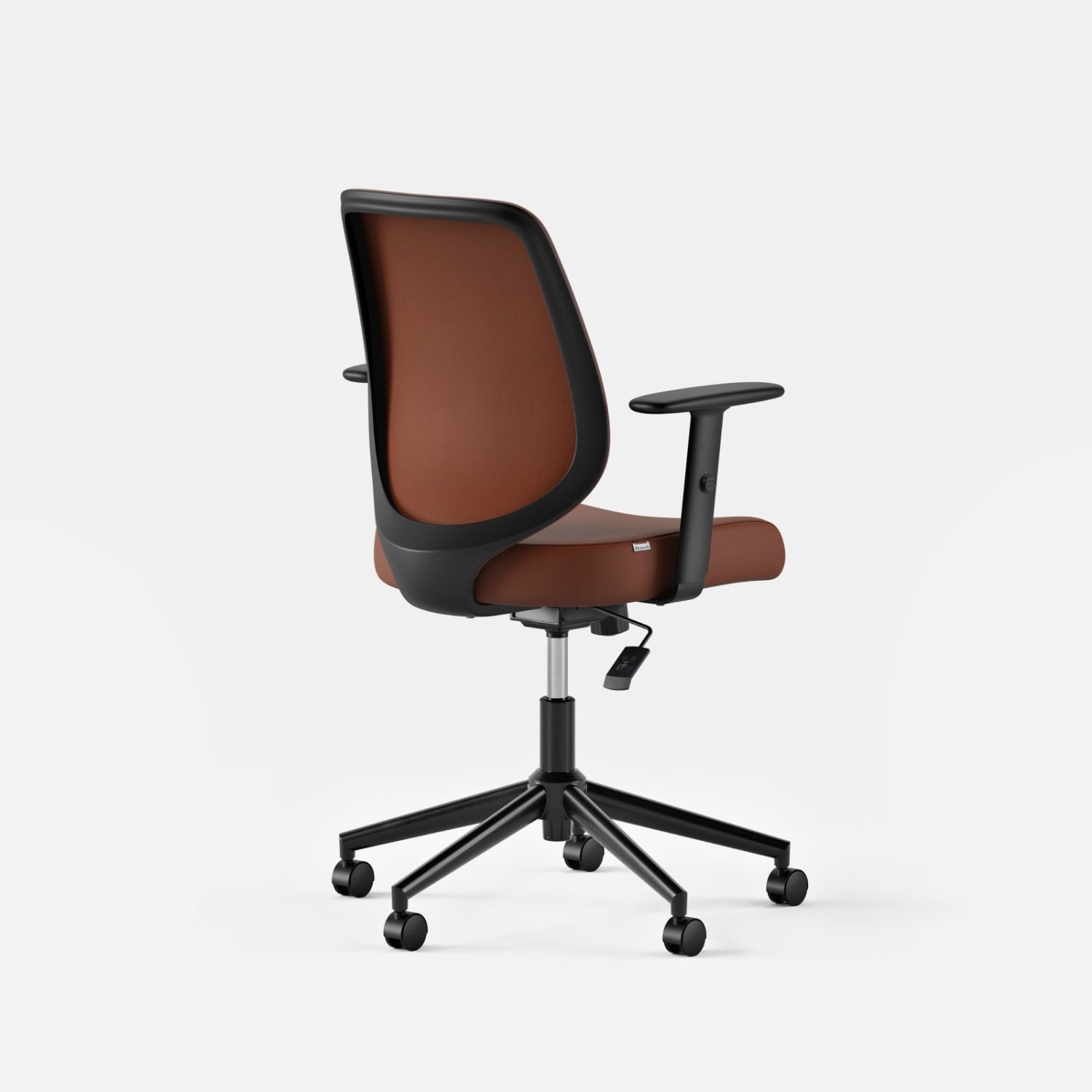 Branch Furniture Daily Ergonomic Vegan Leather Mid Back Task Chair Mahogany PopularChairscom