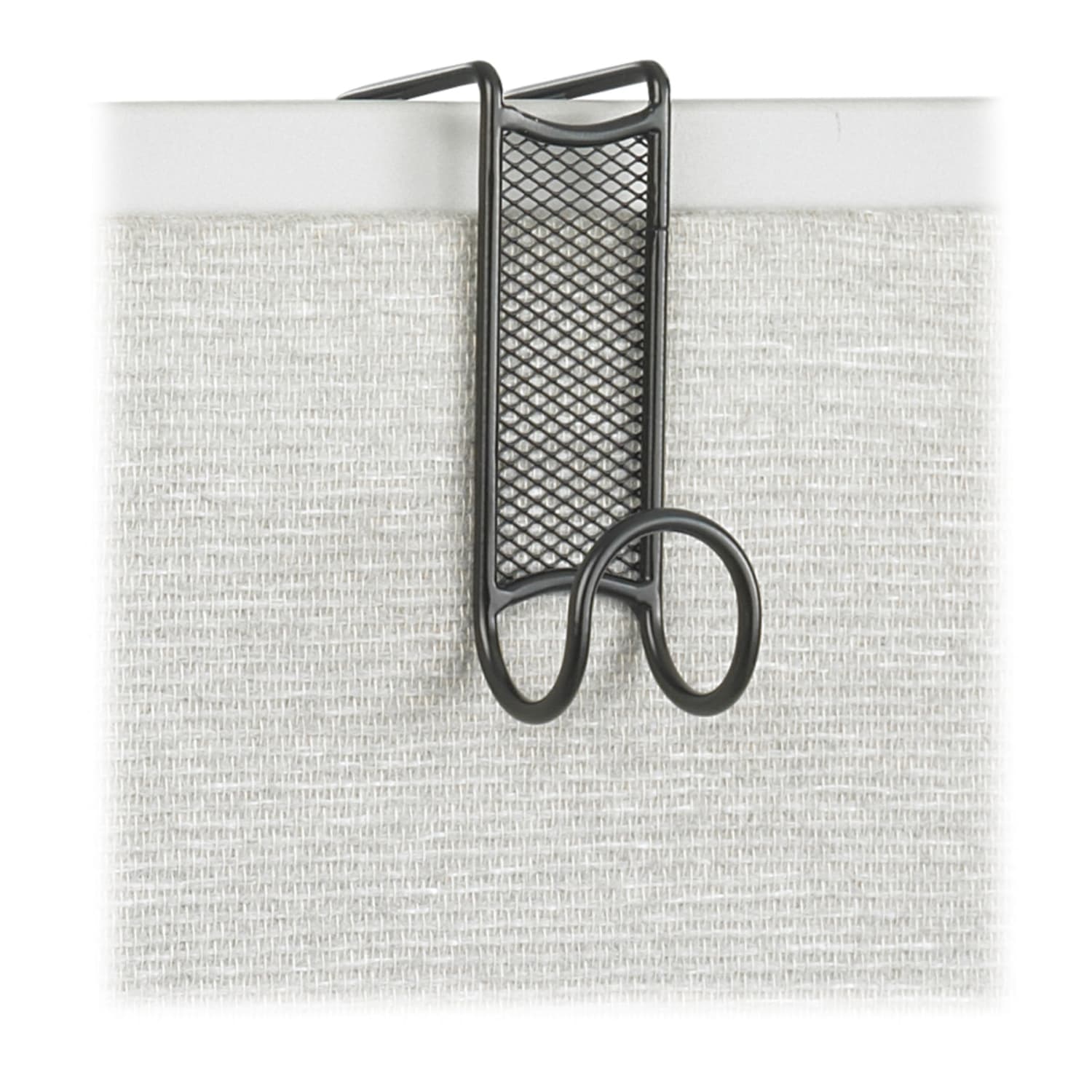 Safco Onyx Mesh Sturdy Coat Hook, 4 1/4inH x 1 3/4inW x 5inD, Black