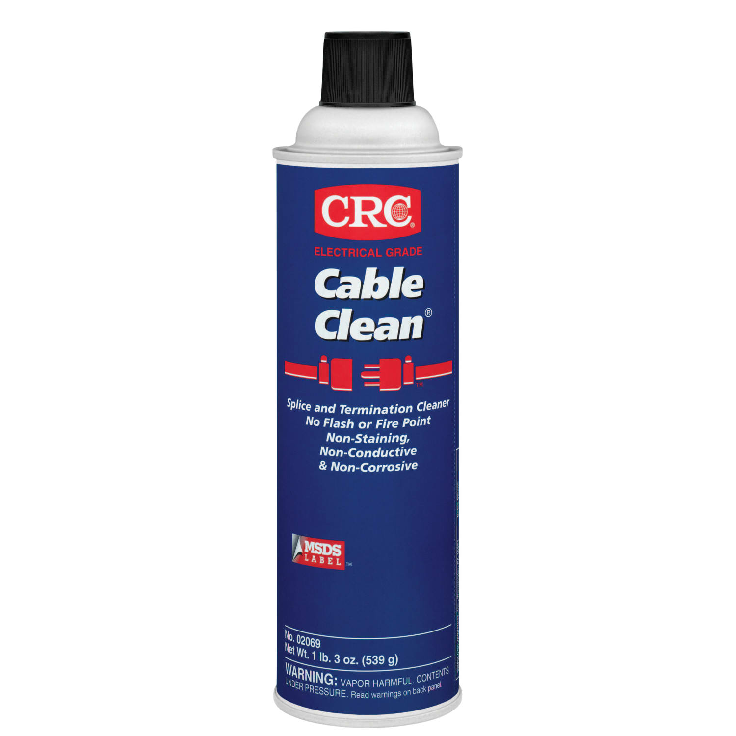 CRC Cable Clean High Voltage Splice Cleaner, 20 Oz Can, Case Of 12