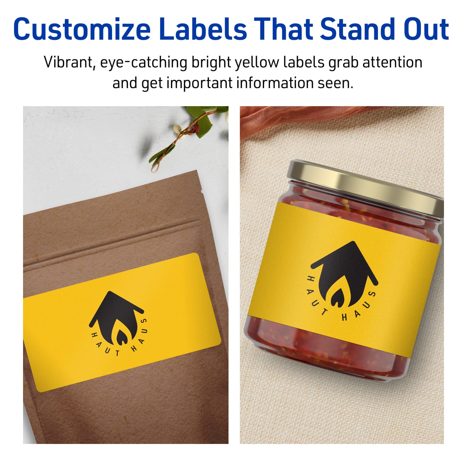 Avery Print-To-The-Edge Labels With Sure Feed Technology And Easy Peel, 94213-BYP10, Rectangle, 3in x 5in, Matte Bright Yellow, Pack of 30 - Image 4