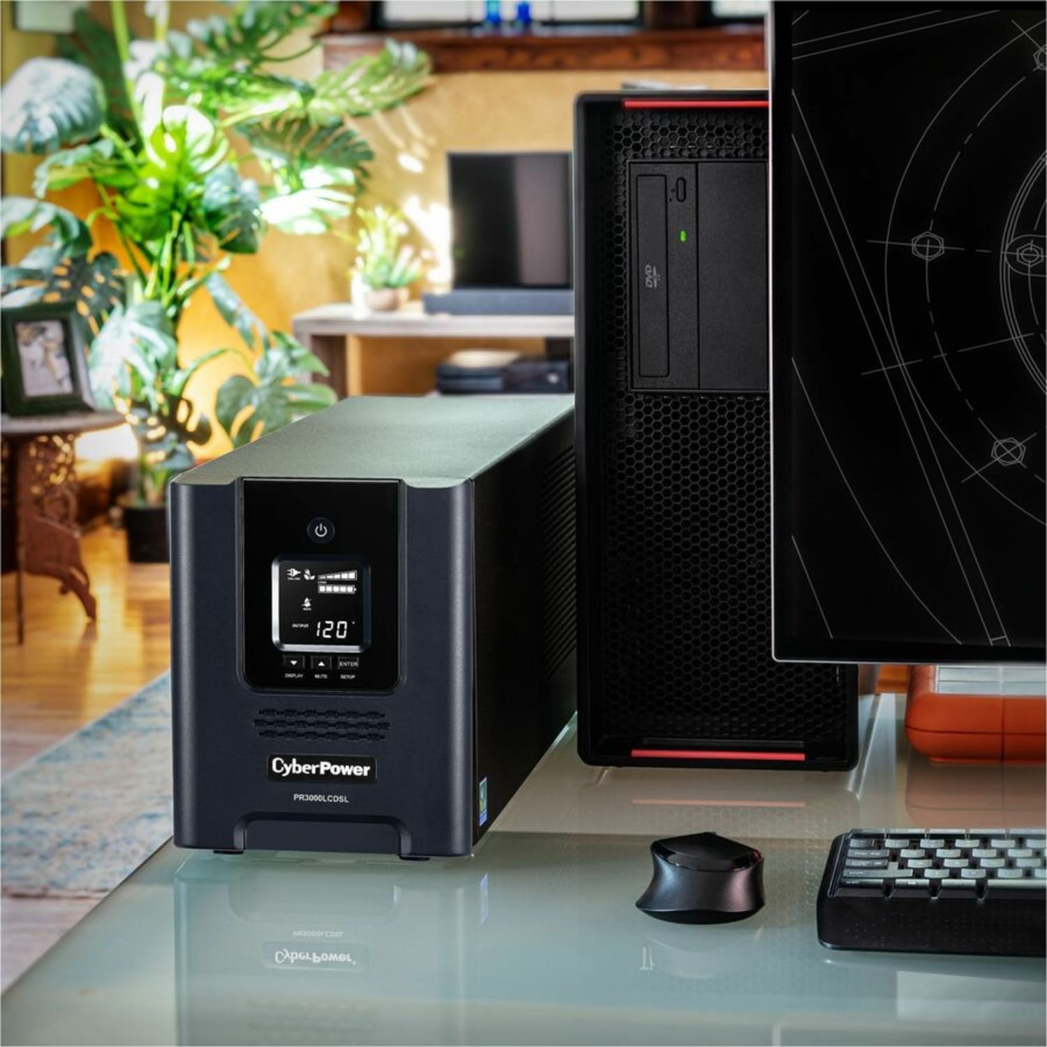 CyberPower PR3000LCDSL Smart App Sinewave UPS Systems - 3000VA/2700W, 120 VAC, NEMA L5-30P, Mini-Tower, Sine Wave, 7 Outlets, LCD- PR3000LCDSL - Image 5