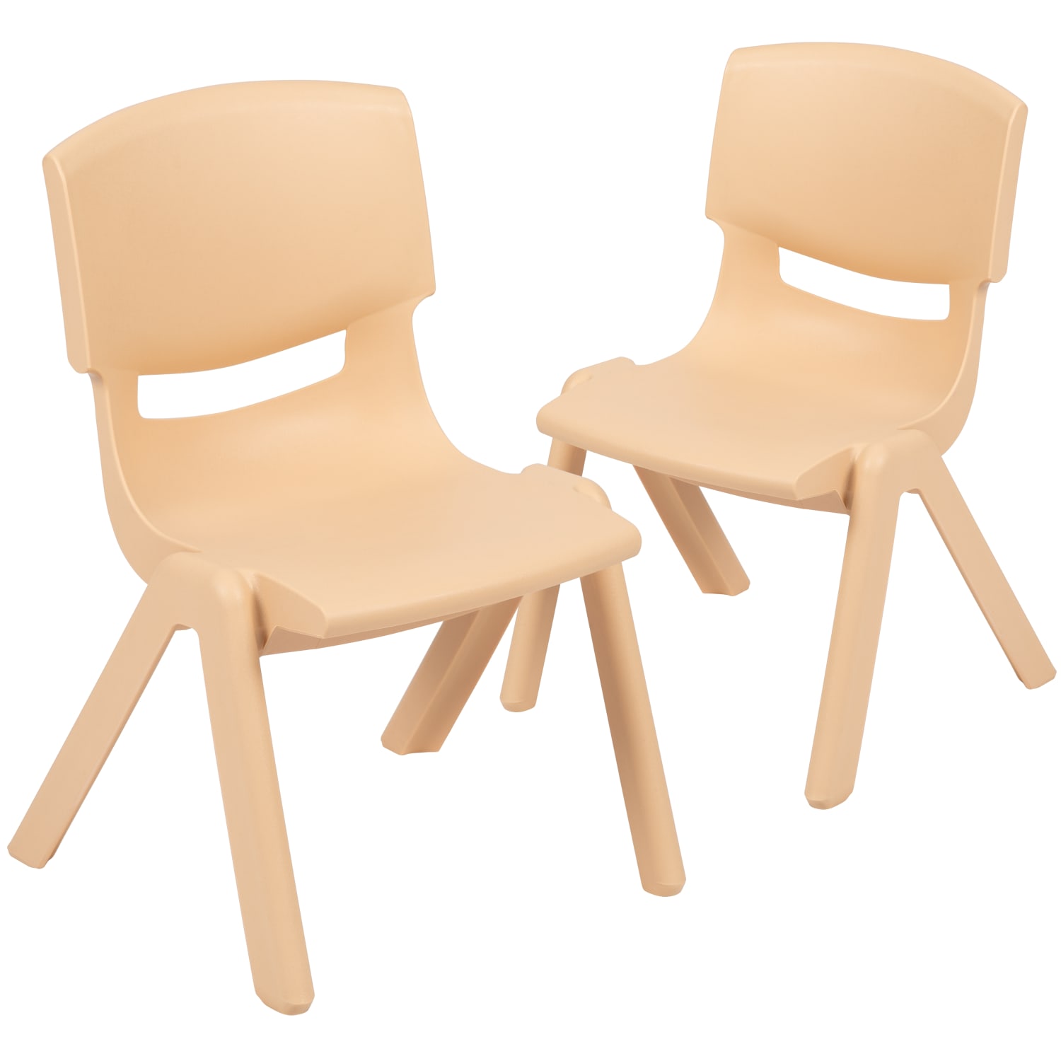 Flash Furniture Plastic Stackable School Chairs With 10-1/2in Seat Height, Natural, Set Of 2 Chairs - Image 5