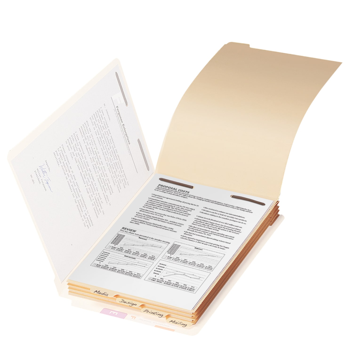 Smead End-Tab Folder Dividers With Fasteners, Legal Size, Manila, Box Of 50 - Image 6