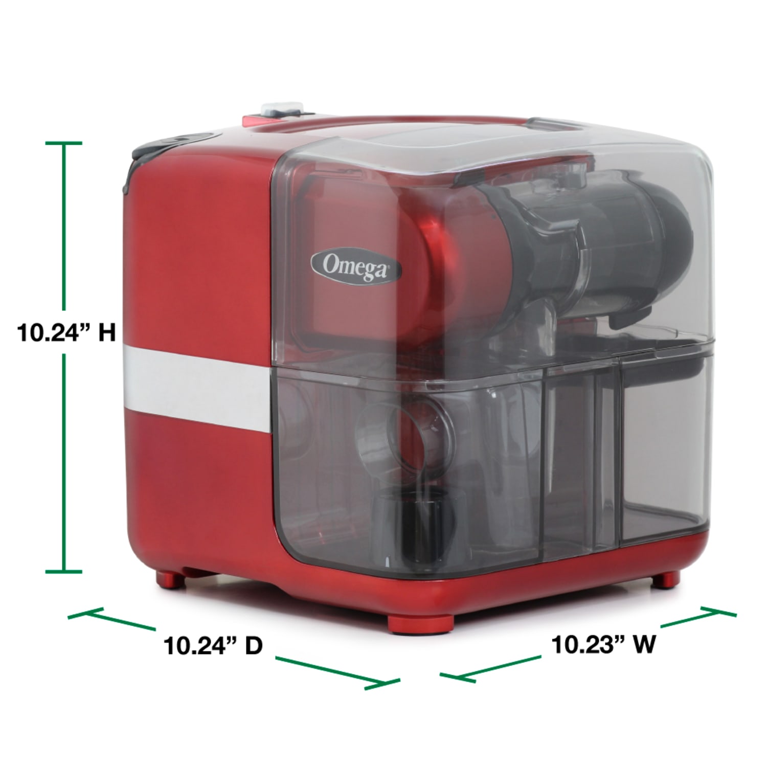 Omega Cold Press 365 Cube-Style Slow Juicer, Red - Image 4