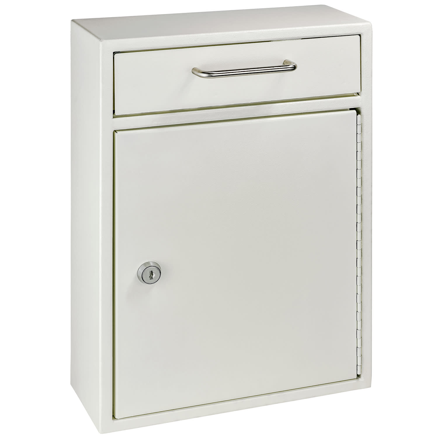 Mail Boss Key Boss High Security Locking Key Cabinet/Drop Box, 16-1/4inH x 11-1/4inW x 4-3/4inD, White - Image 3