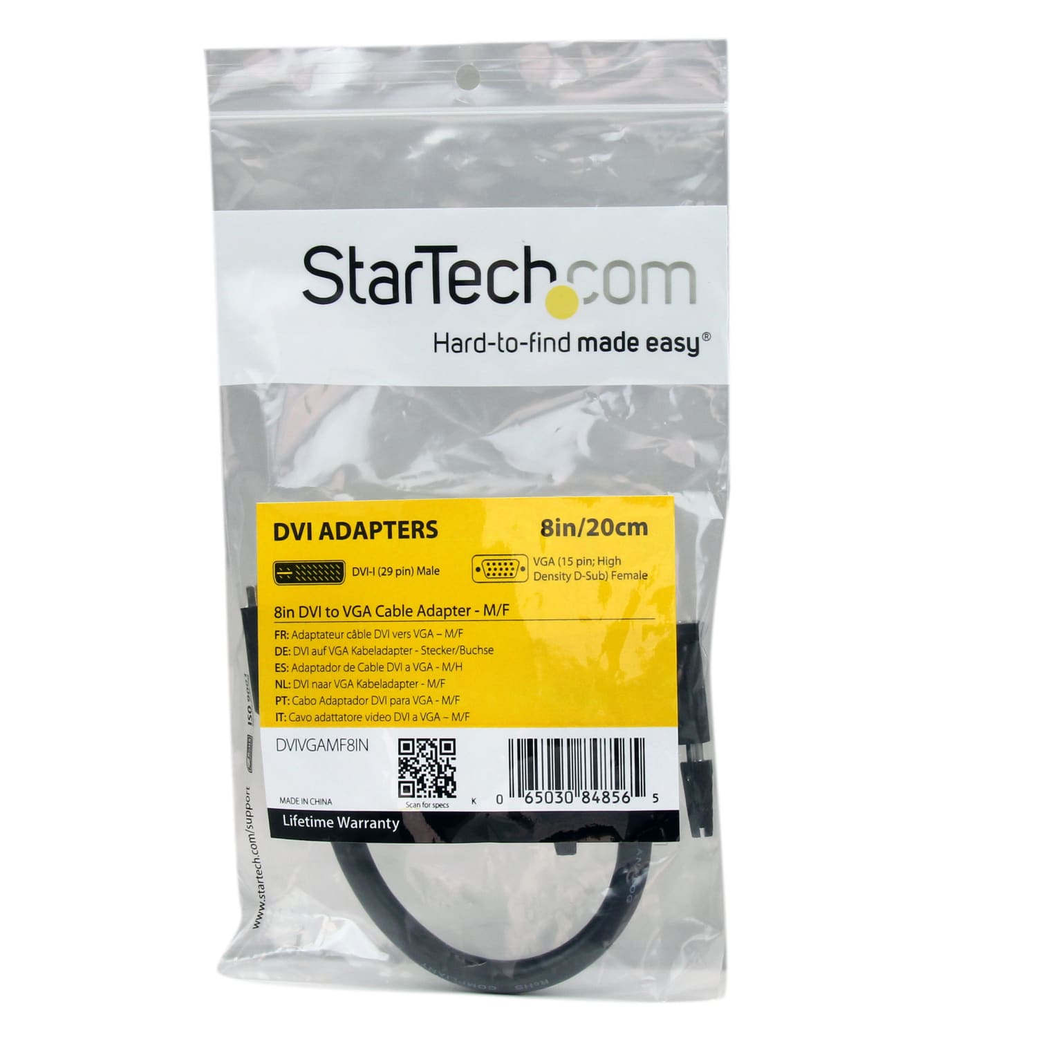 StarTech.com 8in DVI to VGA Cable Adapter - DVI-I Male to VGA Female - Connect your VGA Display to a DV - DVIVGAMF8IN - Image 5
