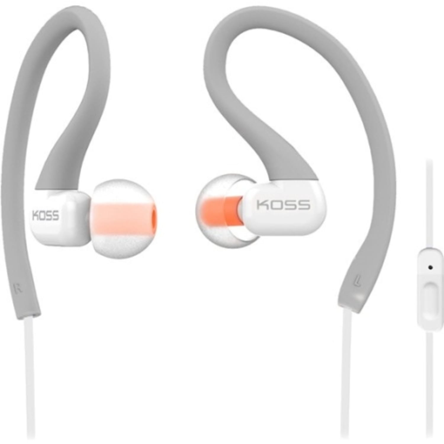 Koss FitSeries KSC32i Earset - Stereo - Mini-phone (3.5mm) - Wired - 16 Ohm - 15 Hz - 20 kHz - Over-th - KSC32IGRY - Image 3