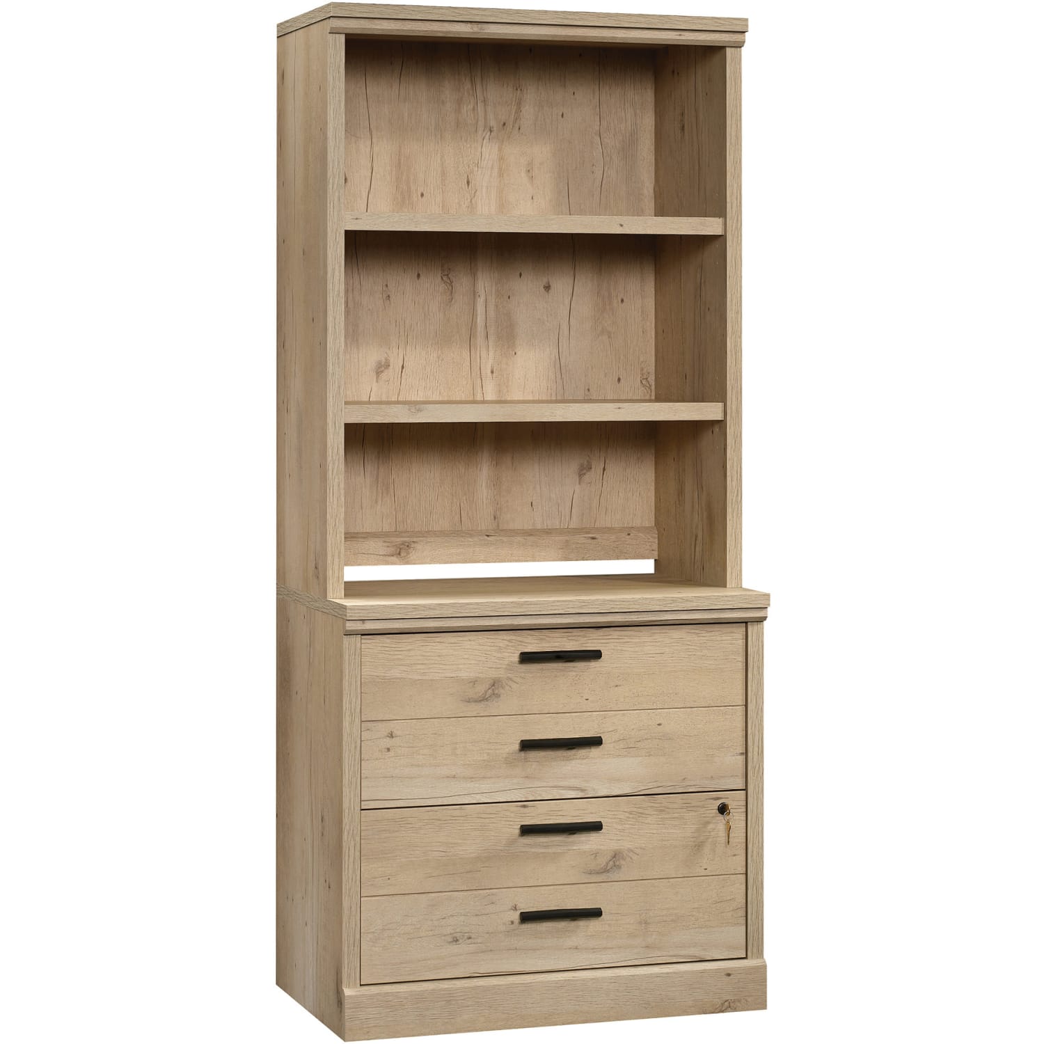 Sauder Aspen Post 31inW x 19inD Lateral File Cabinet, Prime Oak - Image 4