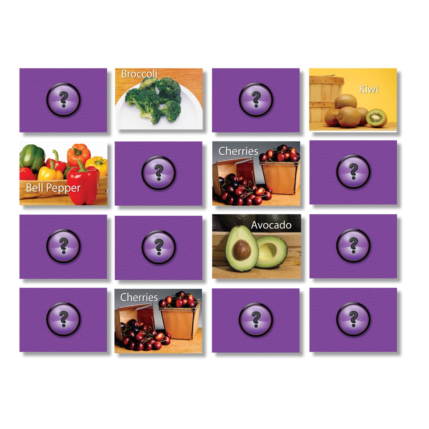 Stages Learning Materials Photographic Memory Matching Games, Fruits and Vegetables, Pack Of 3 Games - Image 4