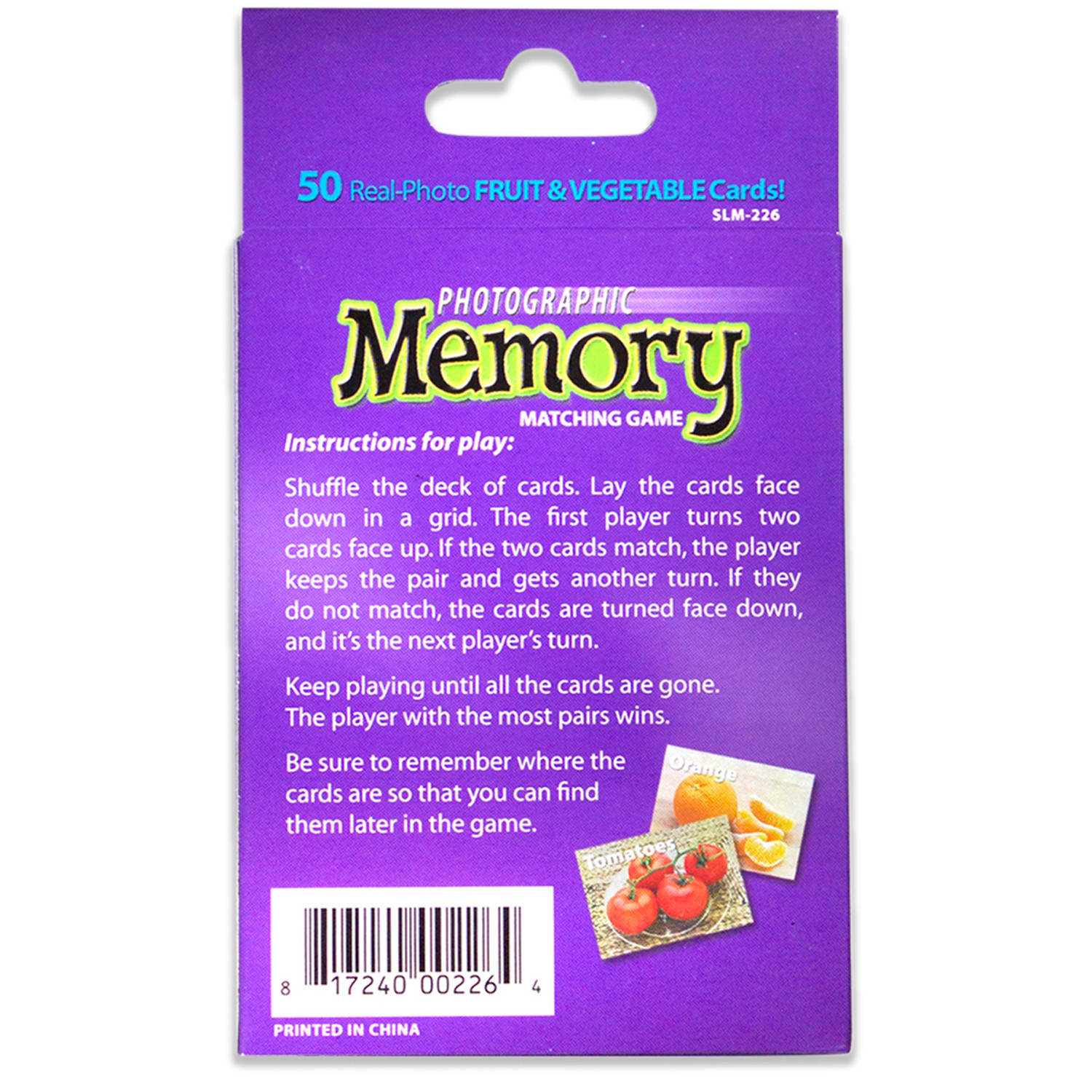 Stages Learning Materials Photographic Memory Matching Games, Fruits and Vegetables, Pack Of 3 Games - Image 5