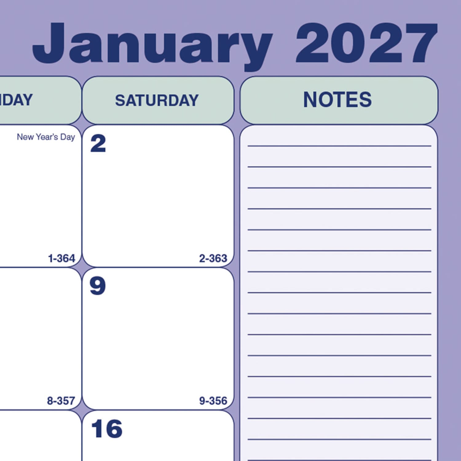 2027 Brownline Monthly Desk Pad Calendar, 11in x 8-1/2in, Blue/White, January To December, C181721, Total Qty 1 - Image 4