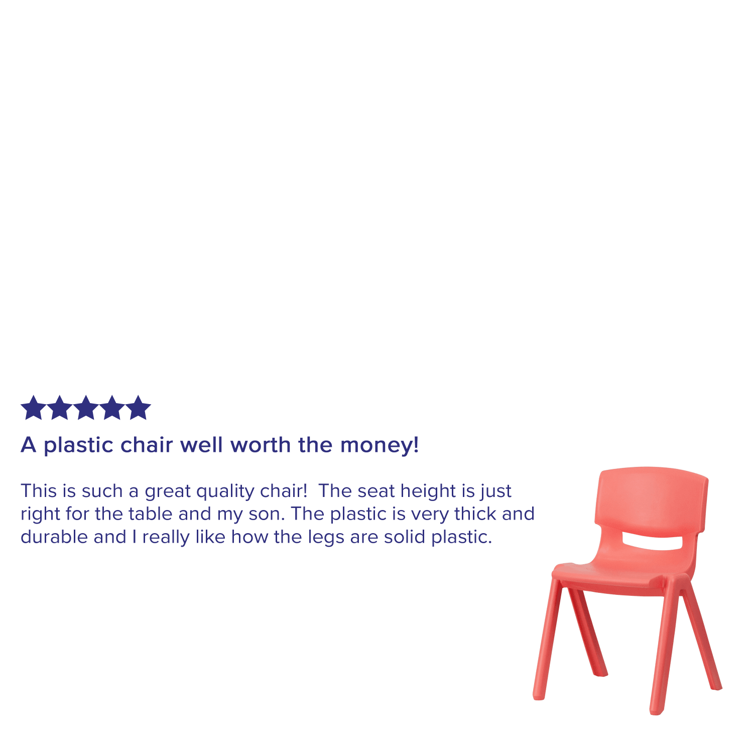 Flash Furniture Plastic Stackable School Chairs With 13-1/4in Seat Height, Red, Pack Of 4 Chairs - Image 6
