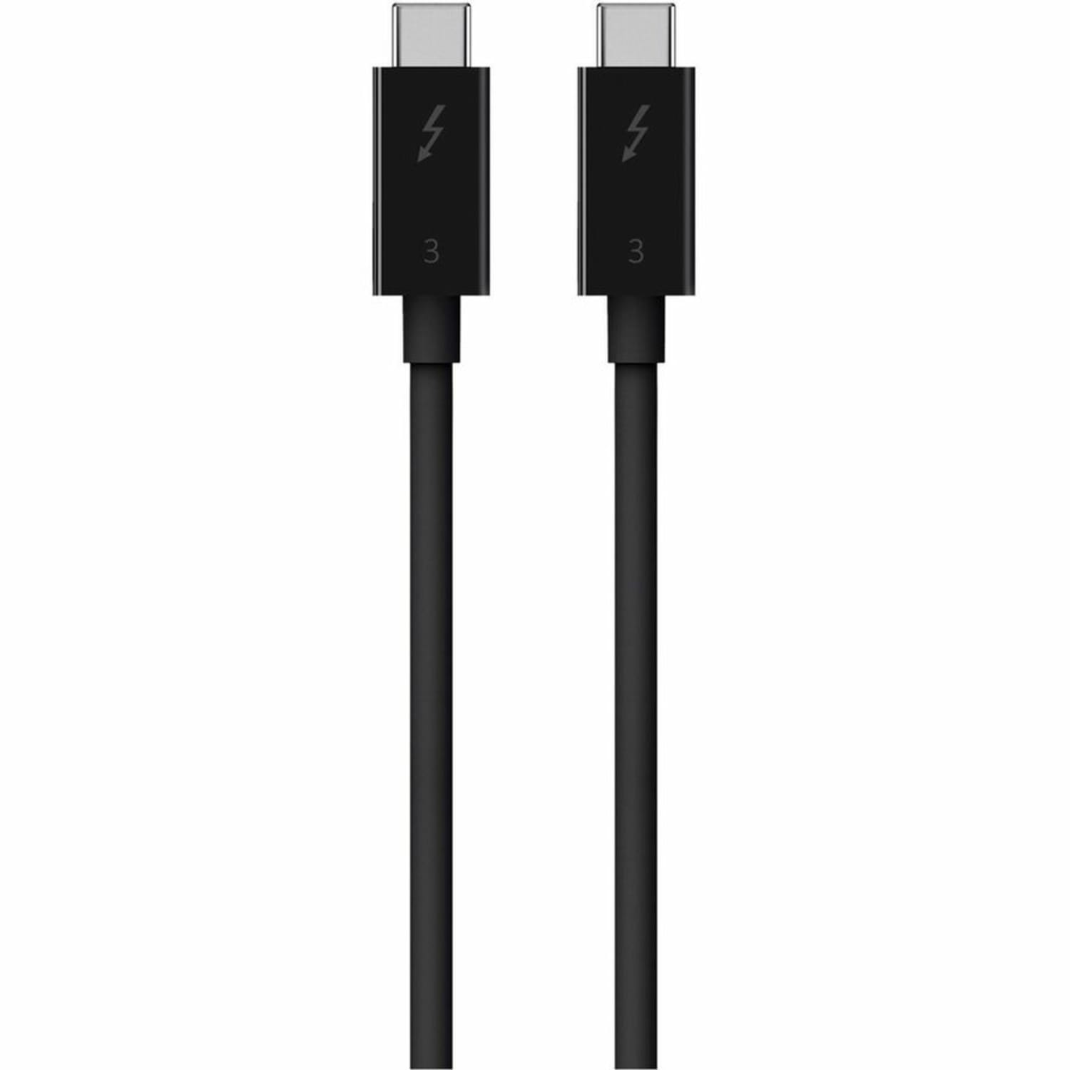 Belkin Thunderbolt 3 Cable (USB-C to USB-C, 100W) - 2.60 ft Thunderbolt 3/USB-C Data Transfer Cable  - F2CD084BT08MBK - Image 3
