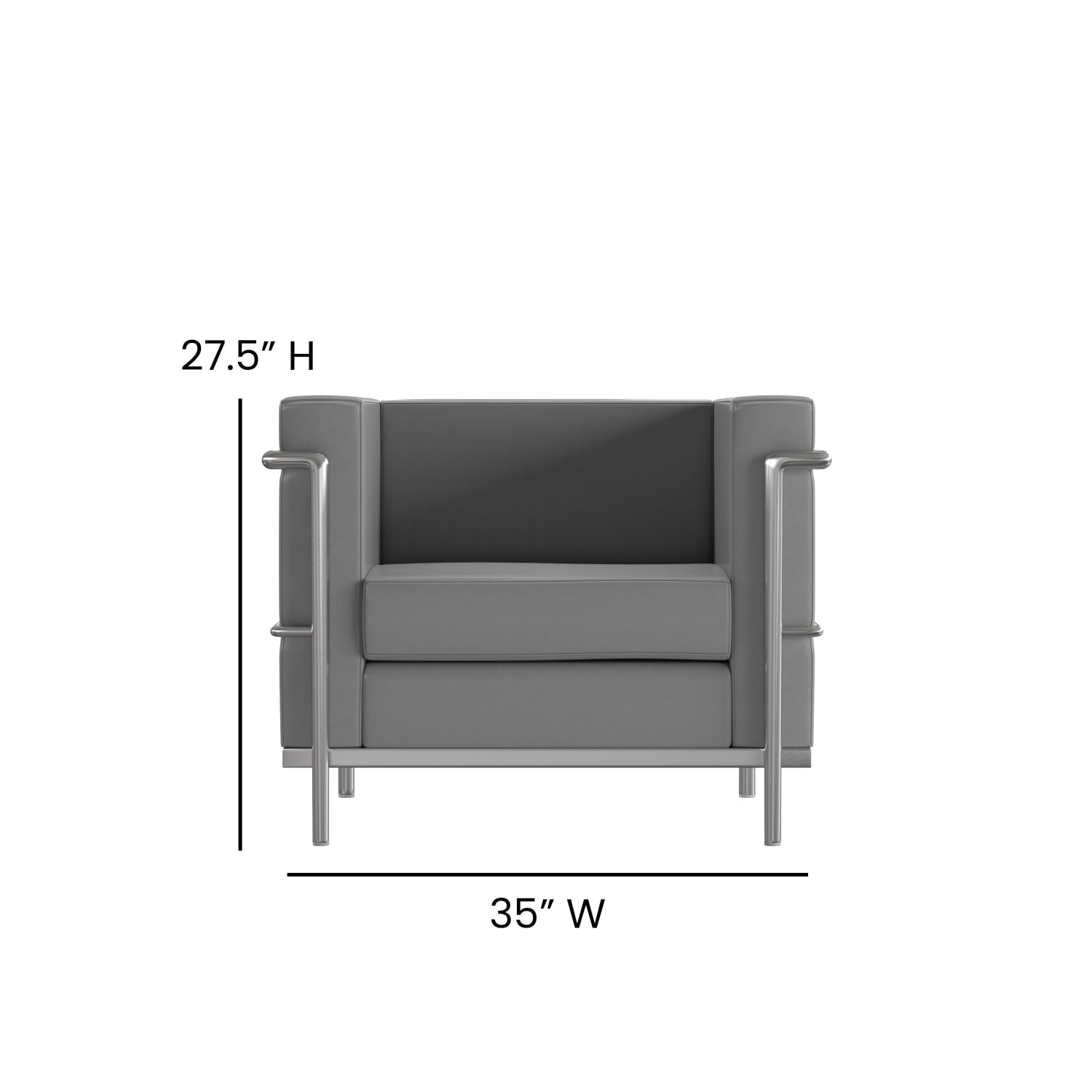Flash Furniture HERCULES Regal Series Reception Set in LeatherSoft Gray PopularChairscom Flash Furniture HERCULES Regal Series Reception Set in LeatherSoft Gray PopularChairscom