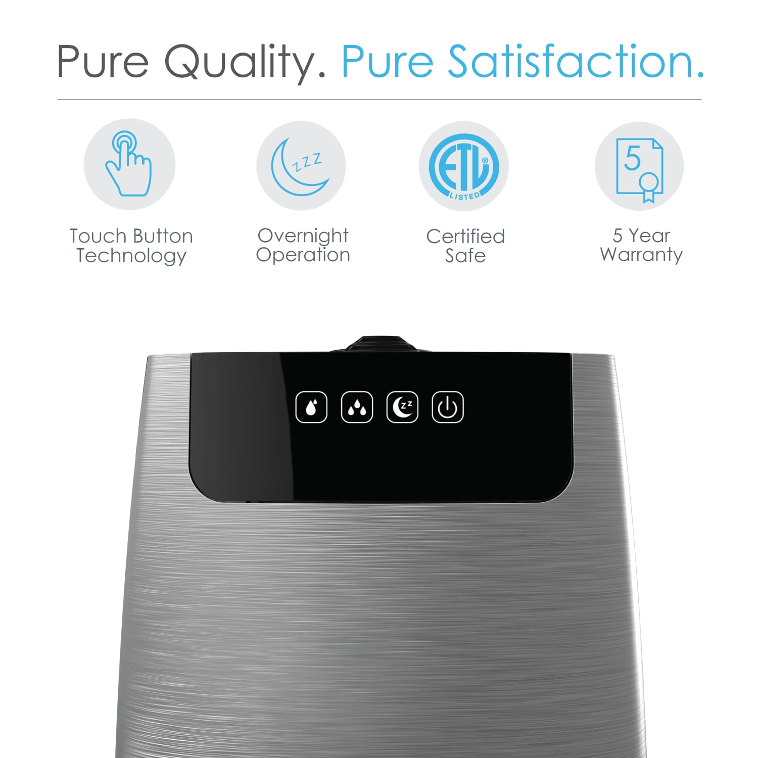 Pure Enrichment HumeXL Ultrasonic Cool Mist Humidifier, 15inH x 6inW x 9inD - Image 4