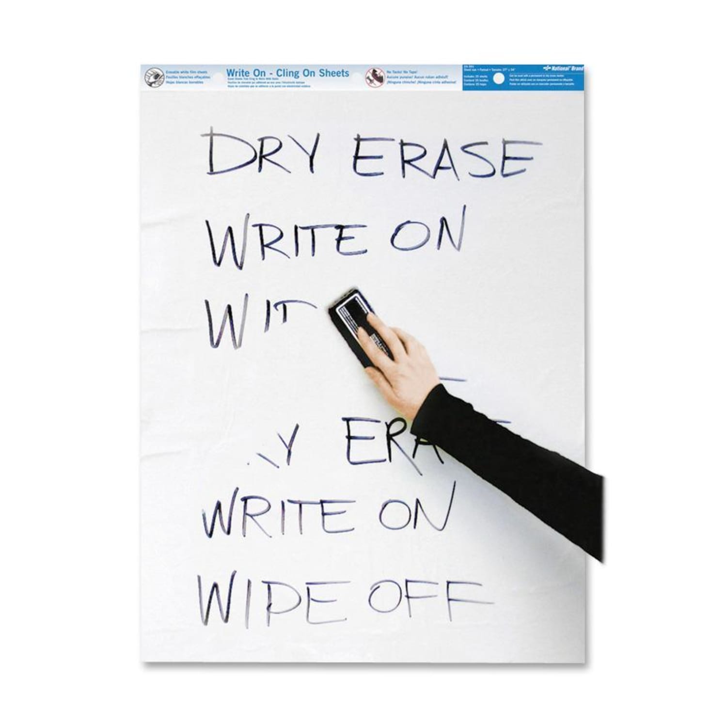 Avery Write-On Cling Sheets, 27in x 34in, Plain White Paper, 35 Sheets - Image 3