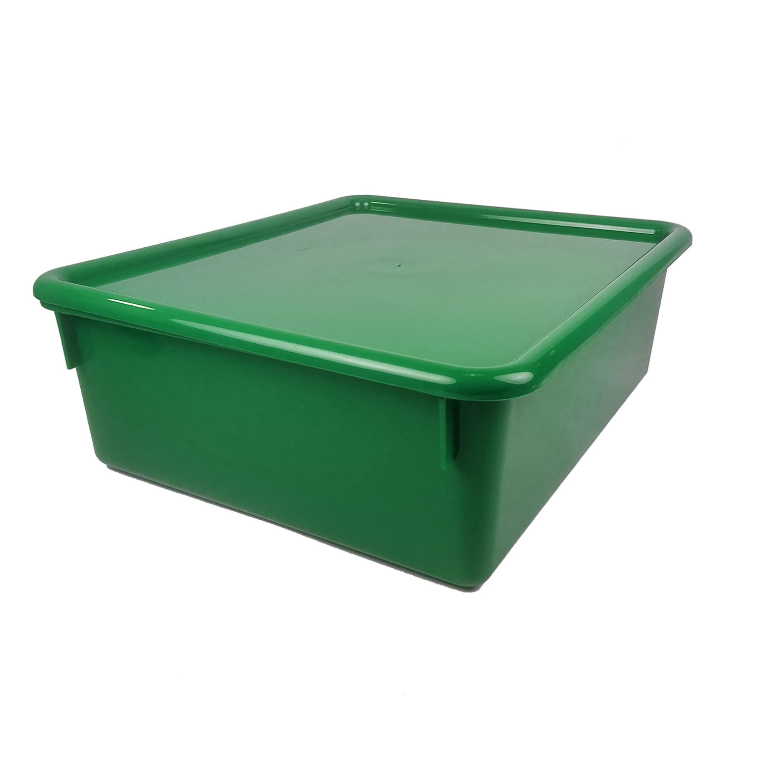 Romanoff Double Stowaway Tray With Lid, 5-1/2inH x 13-1/2inW x 16inD, Green