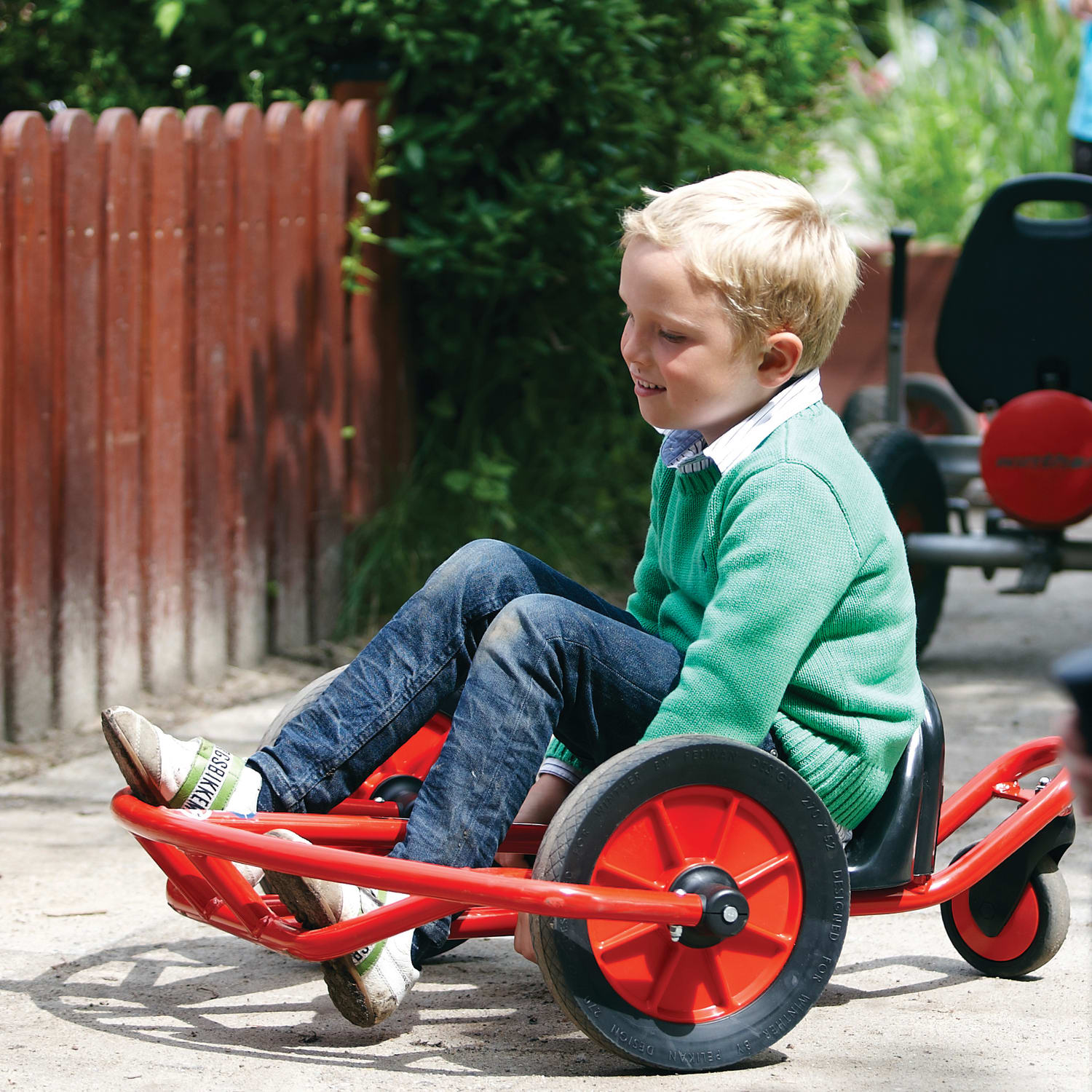 Winther Swingcart, Ages 3-8, 28 1/4inH x 11 5/16inW x 27 3/8inD, Red - Image 5