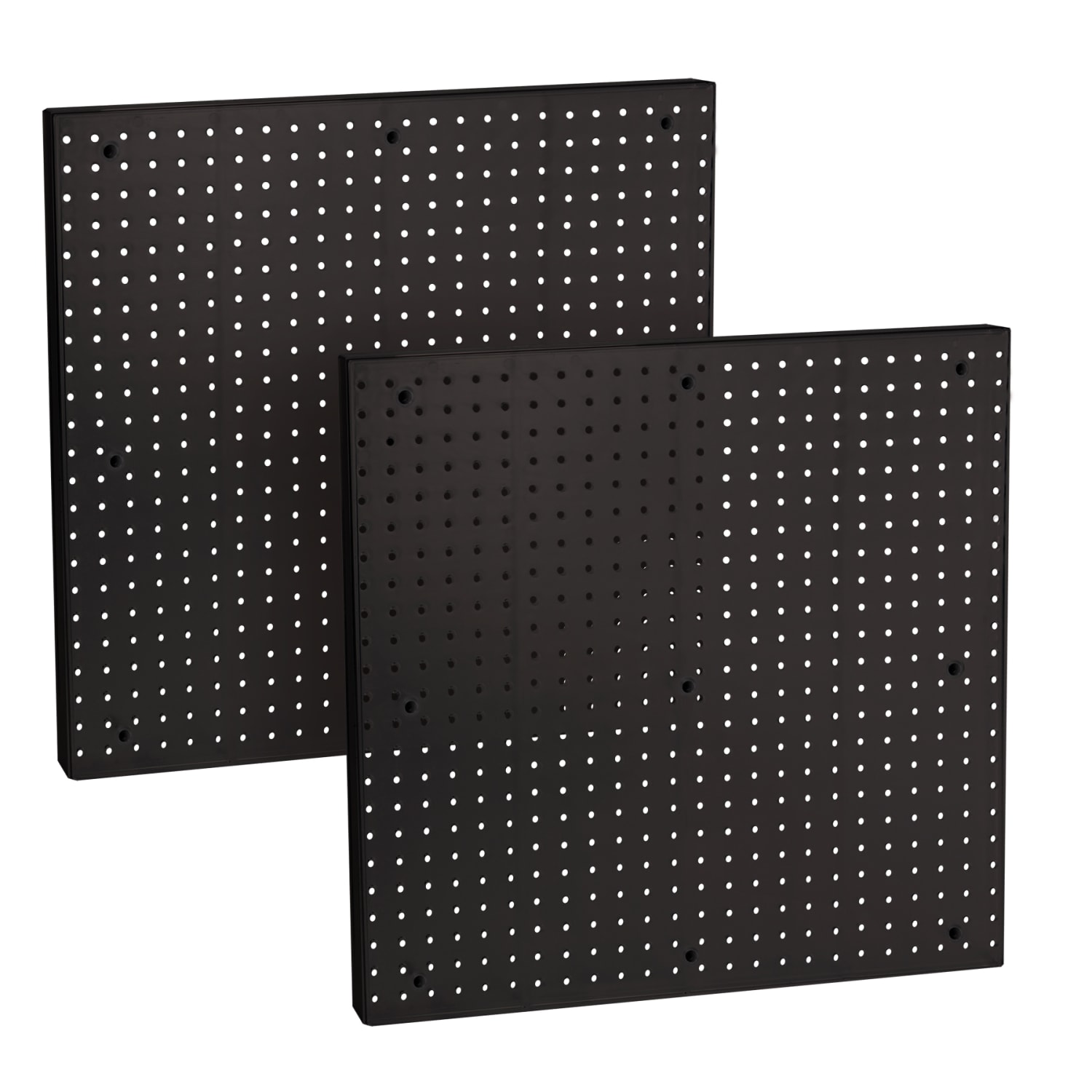 Azar Displays Styrene Pegboard Wall Panels, 24inH x 24inW x 7/8inD, Black, Pack Of 2 Wall Panels