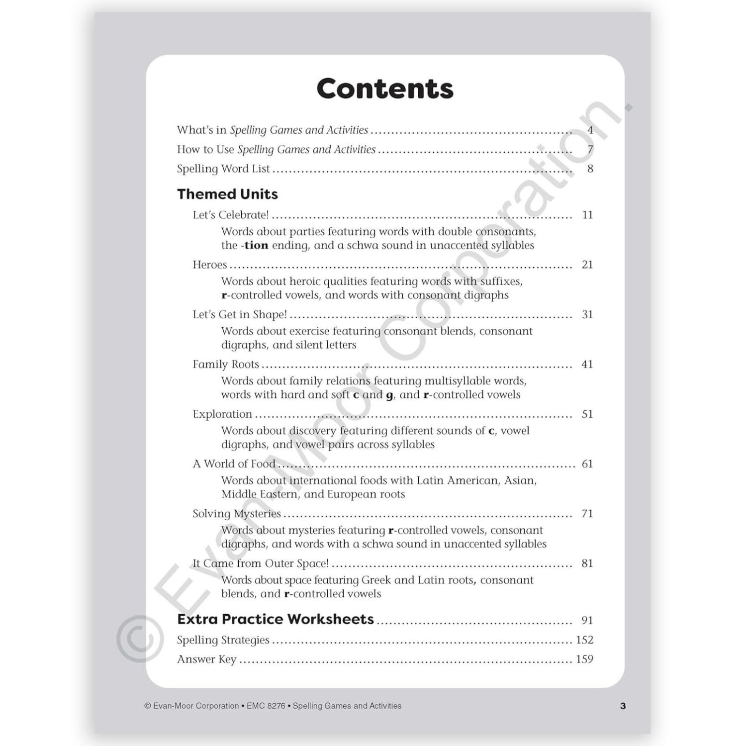 Evan-Moor Educational Publishers Spelling Games and Activities, Grade 6 - Image 3