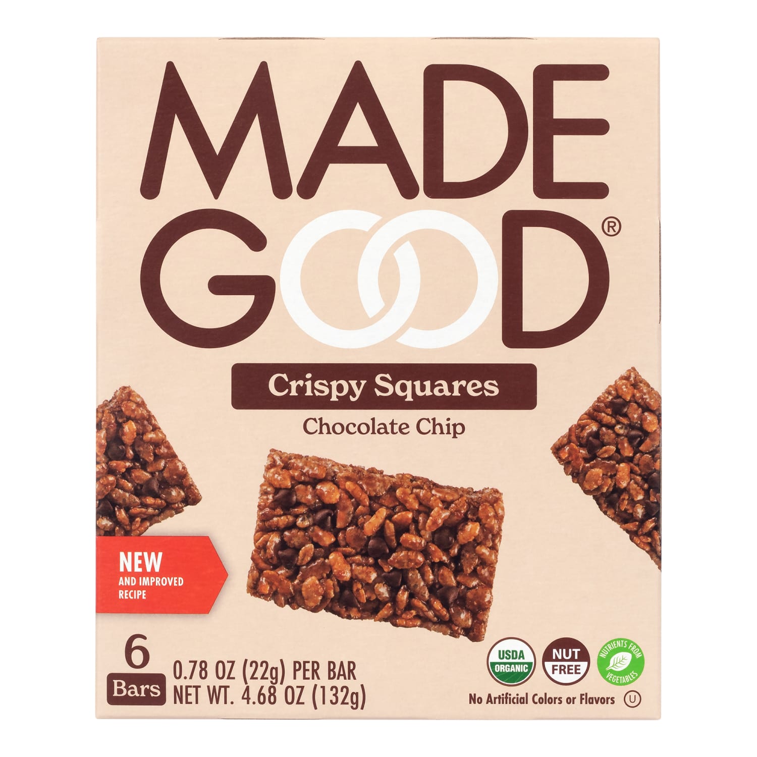 Madegood Chocolate Chip Crispy Squares, 0.78 Oz, 6 Bags Per Pack, Case Of 6 Packs - Image 3
