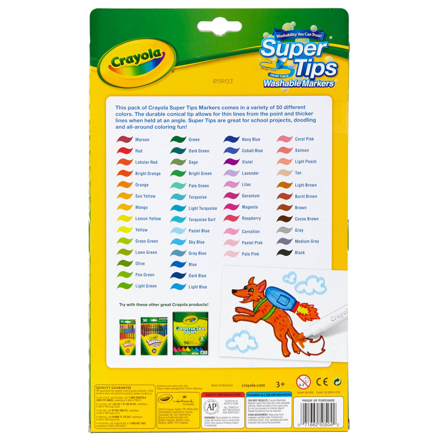 Crayola Super Tips Washable Markers, 50 Per Box, Set Of 2 Boxes - Image 5