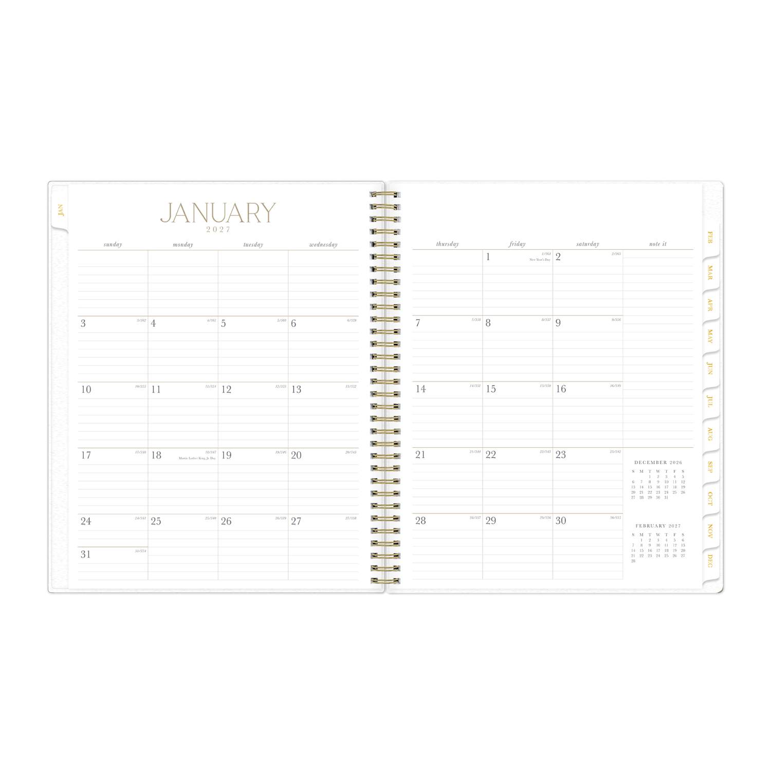 2027 Blue Sky Leah Weekly/Monthly Planning Calendar + Notes, 8.5x11, 0%, Frosted PP, Jan-Dec, RY27 - Image 4