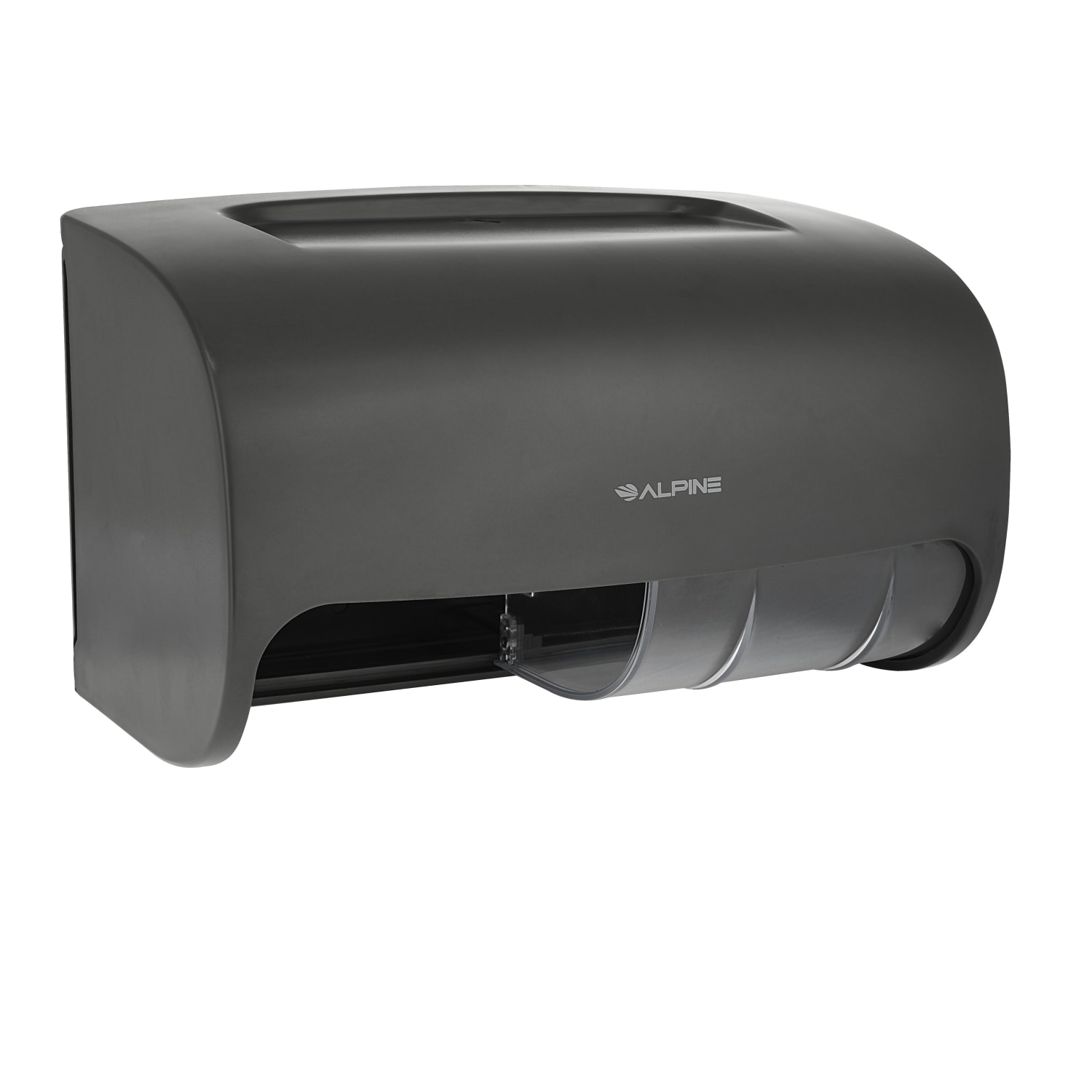 Alpine Plastic Double Roll Toilet Paper Dispenser, 10-5/16in x 6-5/16in, Gray - Image 4