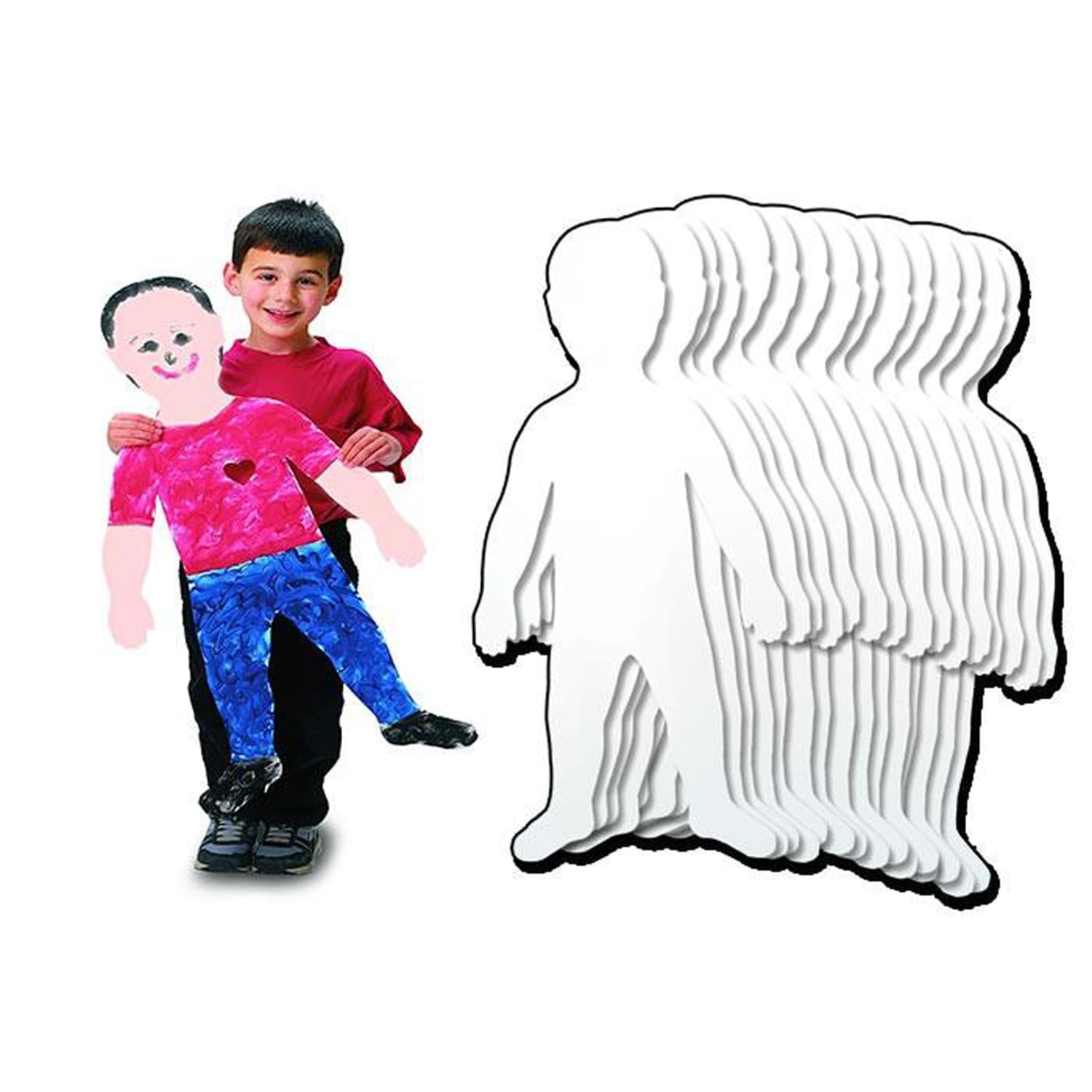 Roylco Big Huge Kid Fingerpaint Paper Shapes, 18in x 35in, Pack Of 24 - Image 3