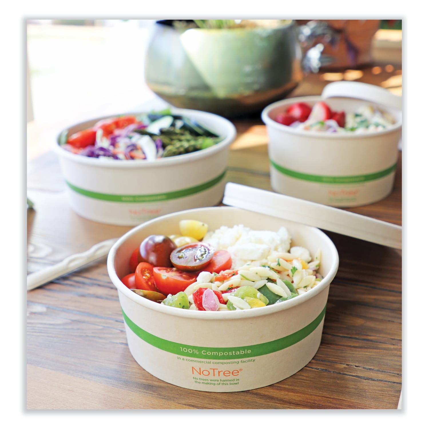 World Centric NoTree Wide Paper Bowls, 32 Oz, Natural, Carton Of 300 Bowls - Image 5