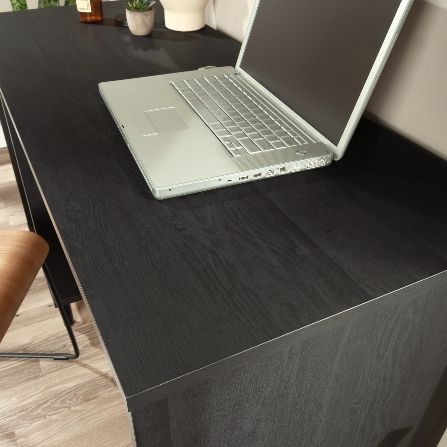 Sauder Acadia Way 47inW Single Pedestal Computer Desk, Raven Oak/Timber Oak - Image 6