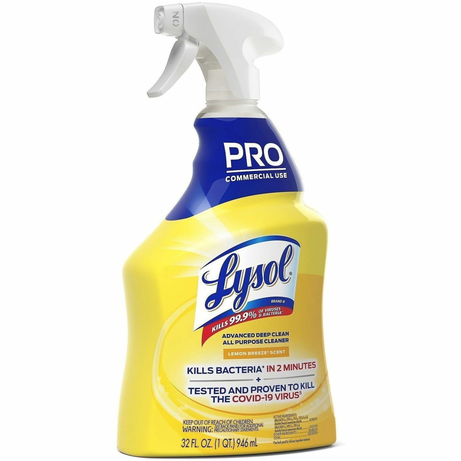 Lysol Advanced Deep Cleaner, Lemon Breeze Scent, 32 Oz, Clear - Image 3