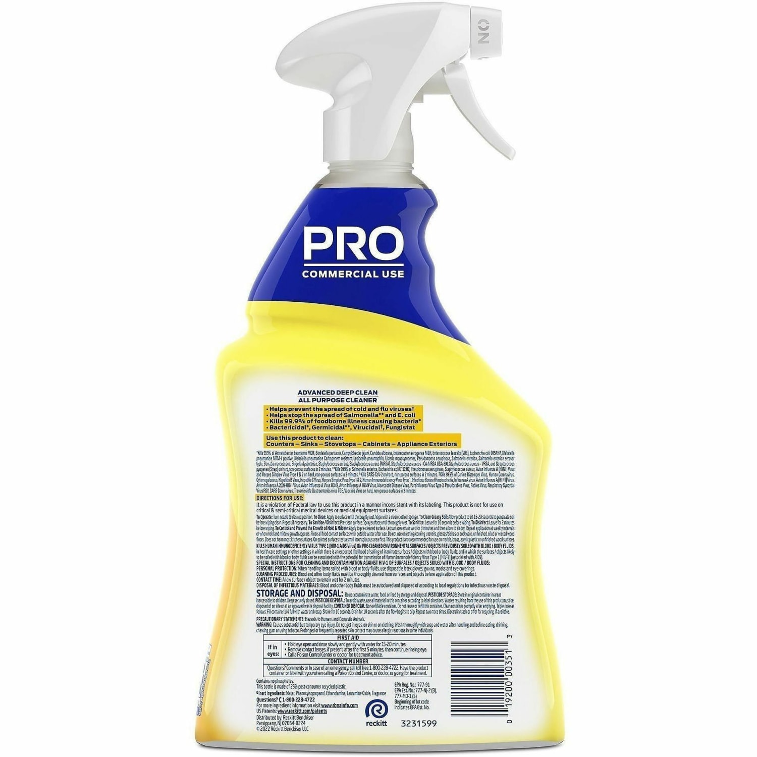 Lysol Advanced Deep Cleaner, Lemon Breeze Scent, 32 Oz, Clear - Image 5