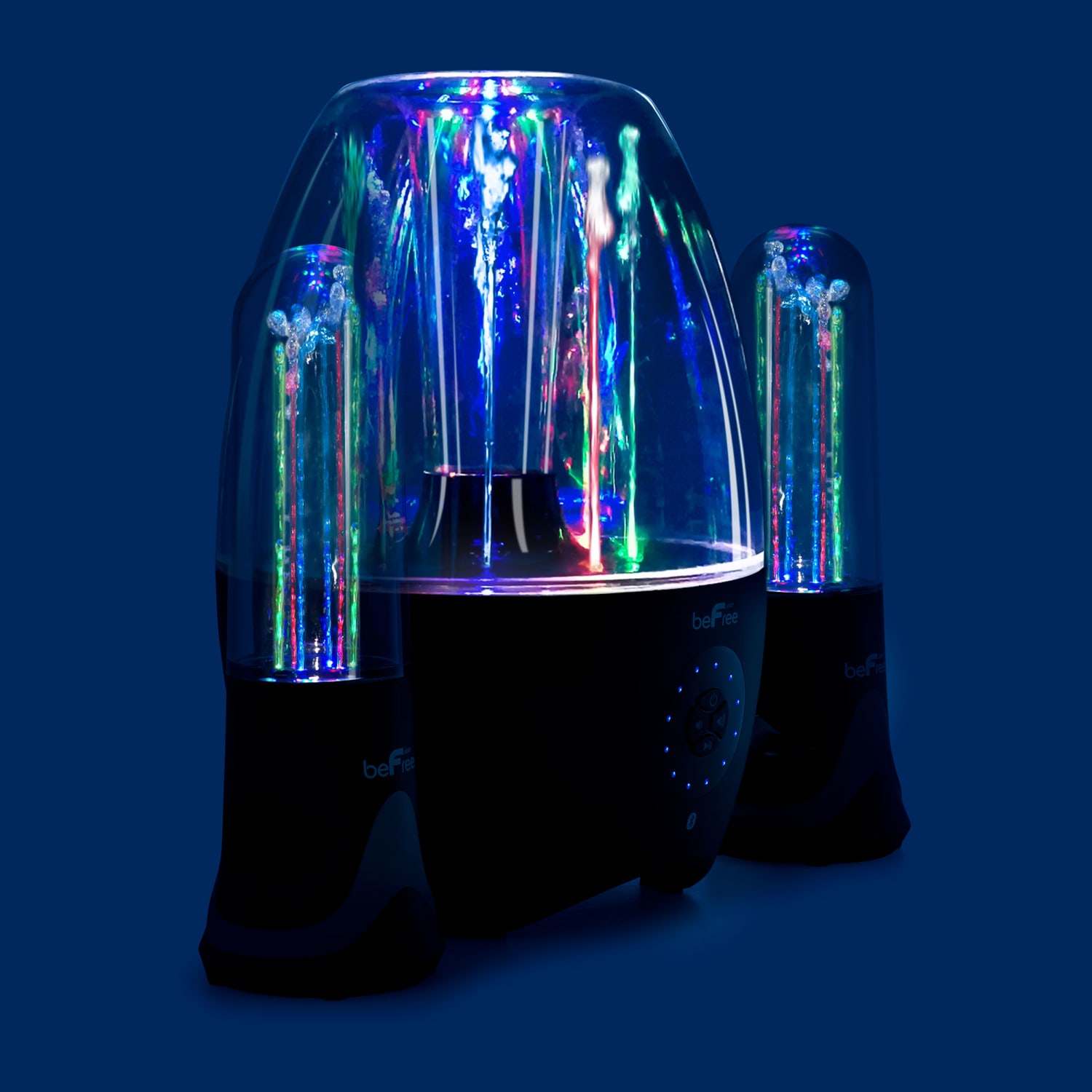 BeFree Sound LED Dancing Water 2.1-Channel Bluetooth Multimedia Sound System, 7.5inH x 10.5inW x 13.5inD, Black, 995102699M - Image 3