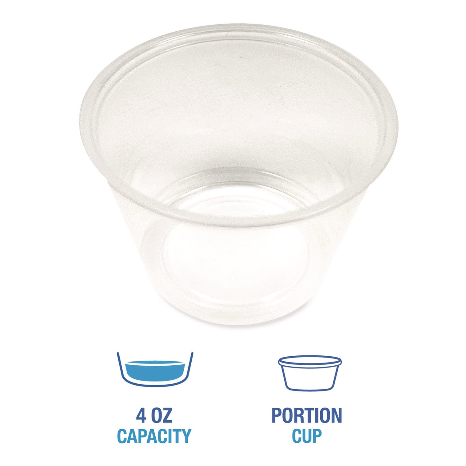 Boardwalk Polypropylene Souffle/Portion Cups, 4 Oz, 4inH x 4inW x 4inD, Translucent, Pack Of 2,500 Cups - Image 4