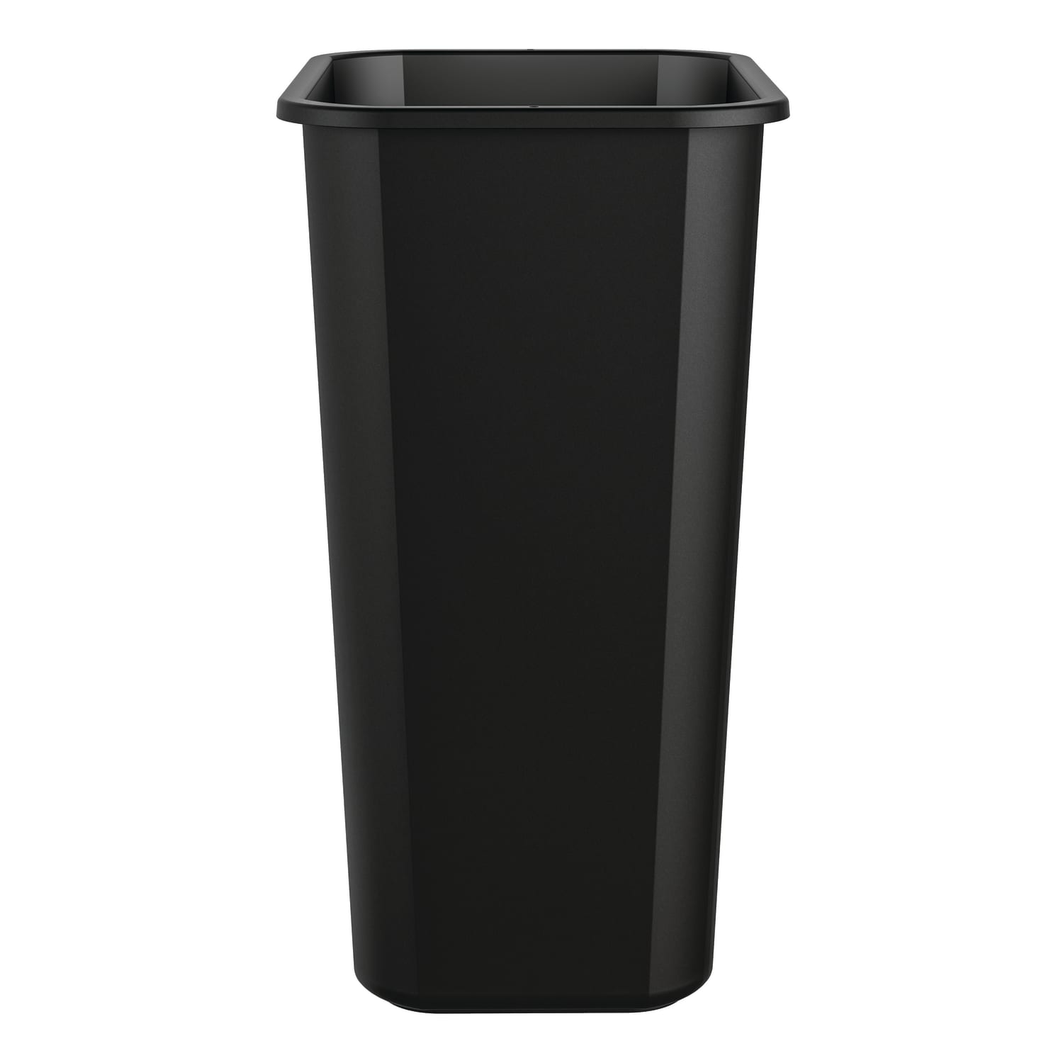 Suncast Commercial Desk-Side Rectangular Resin Trash Can, 10 Gallons, Black, Box Of 12 - Image 3